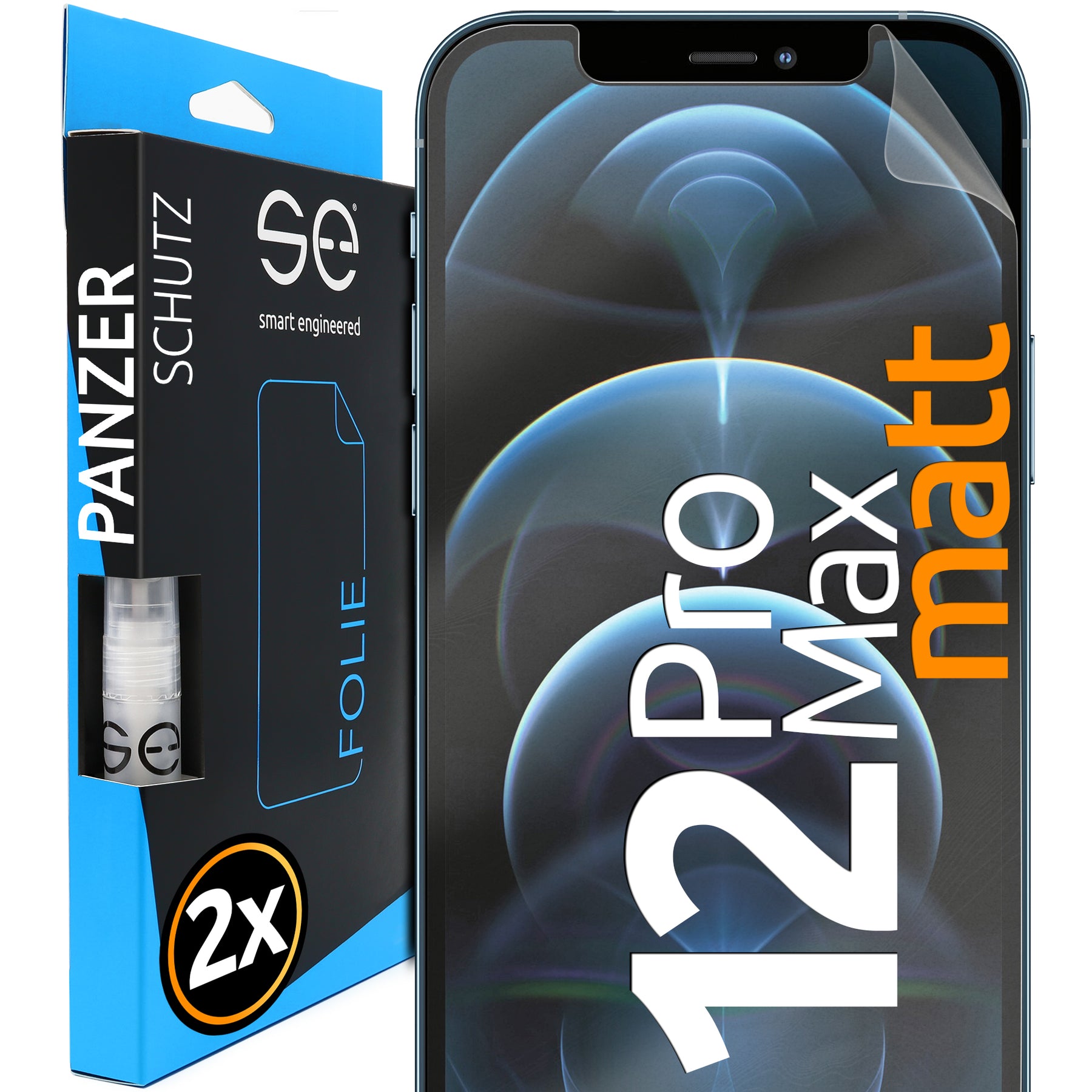 2x 3D Screen Protector for the Apple iPhone 12 Series (Transparent, Matte or Privacy)