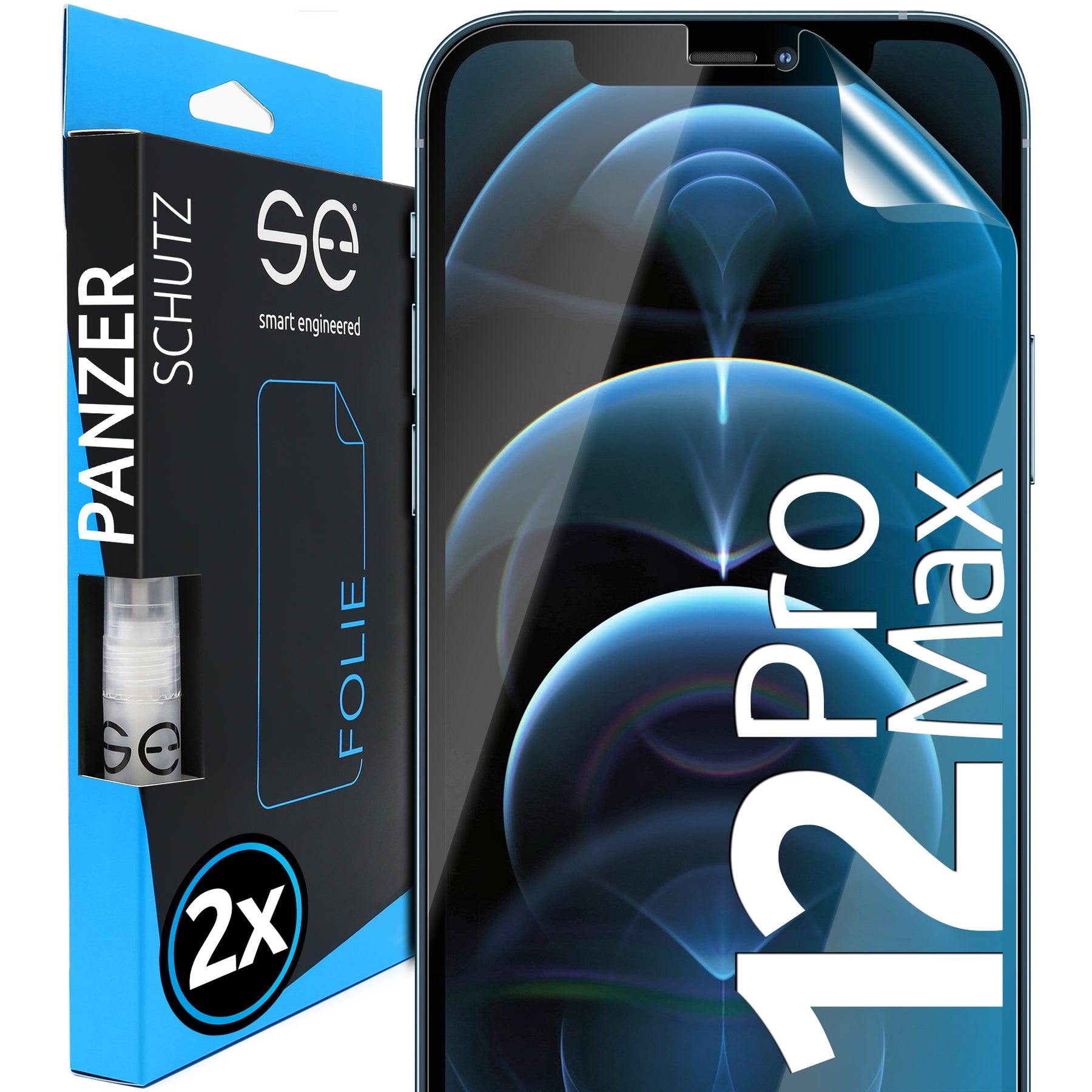 2x 3D Screen Protector for the Apple iPhone 12 Series (Transparent, Matte or Privacy)
