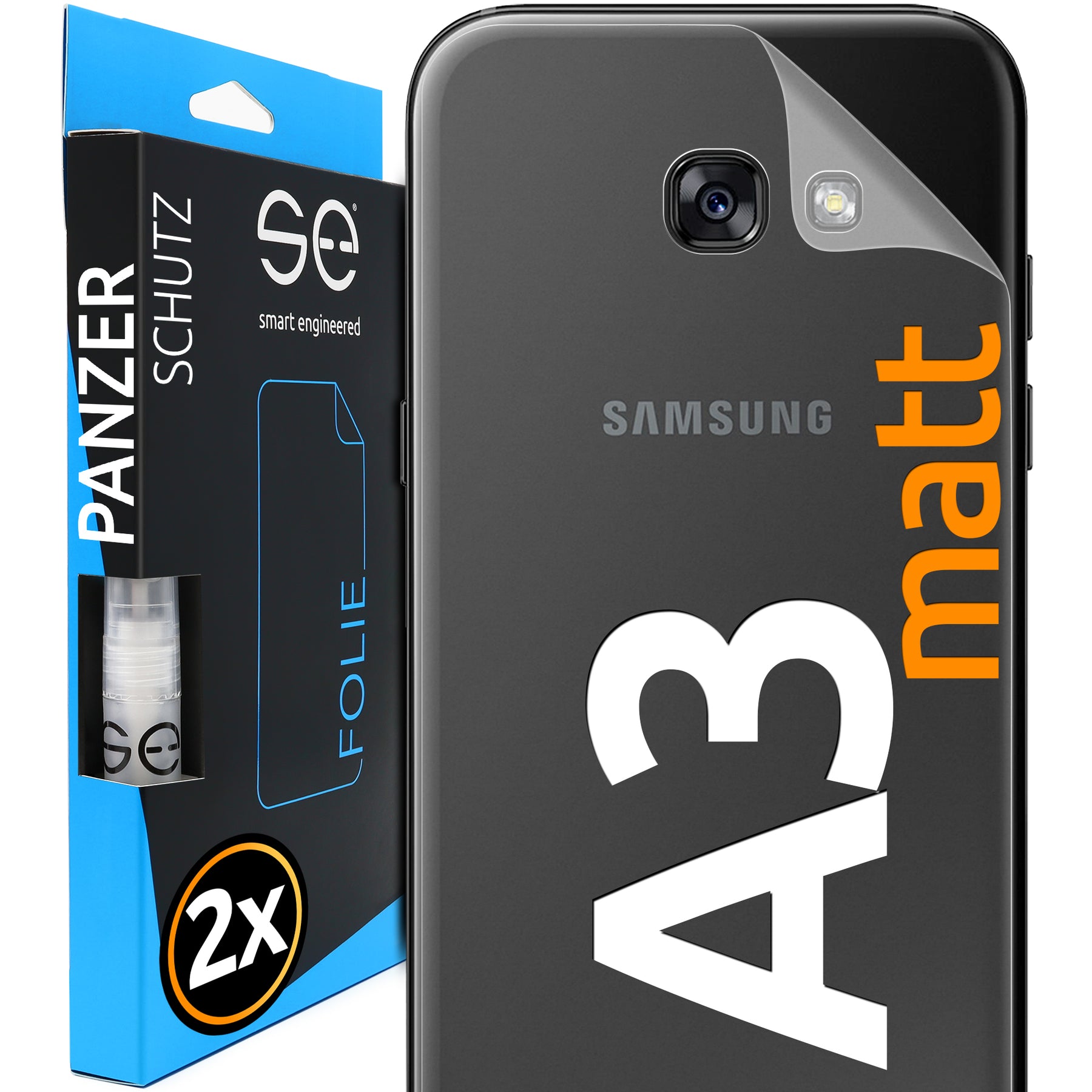 Matte protective film back Samsung Galaxy A3 (2017)
