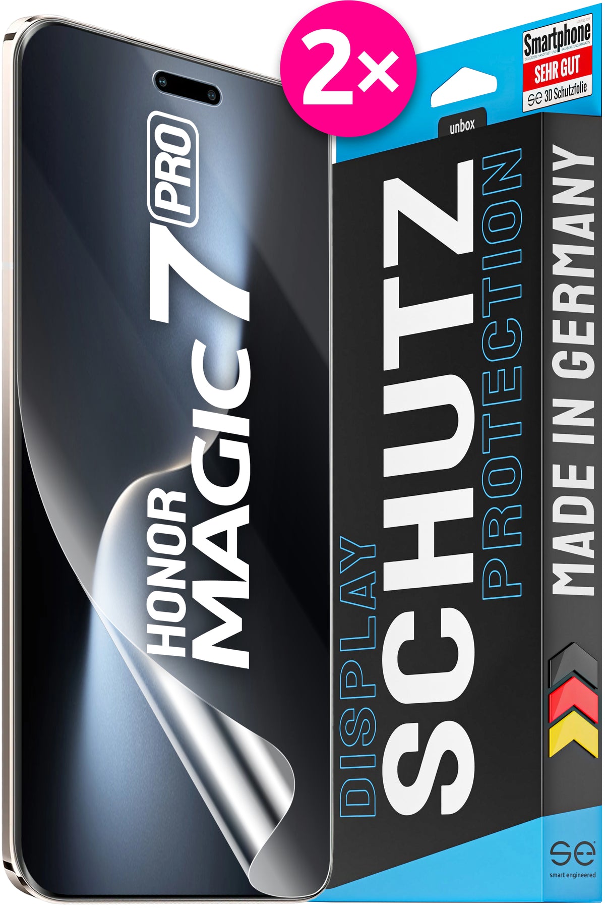 2x se® Screen Protector for the Honor Magic 7 Pro (Transparent, Matte or Privacy)