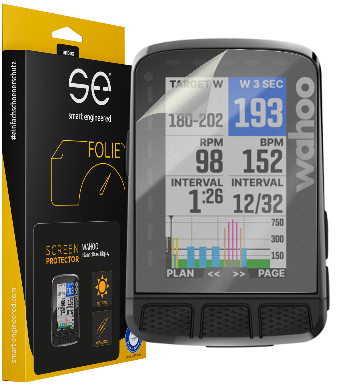 2x se® 3D Schutzfolie (entspiegelt) für dein E-Bike Display