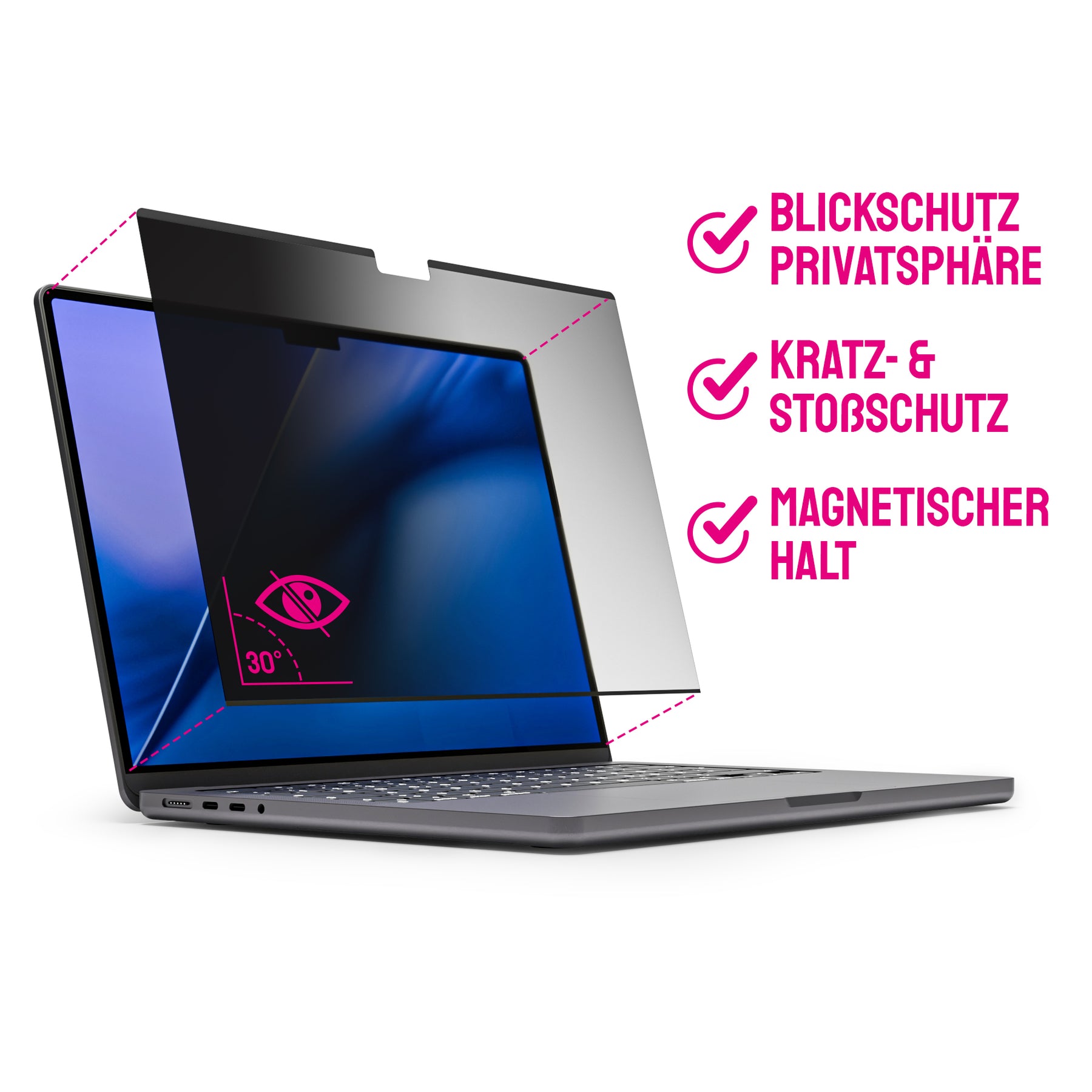 se® noglass SNAPSHIELD Privacy - magnetischer Blickschutz
