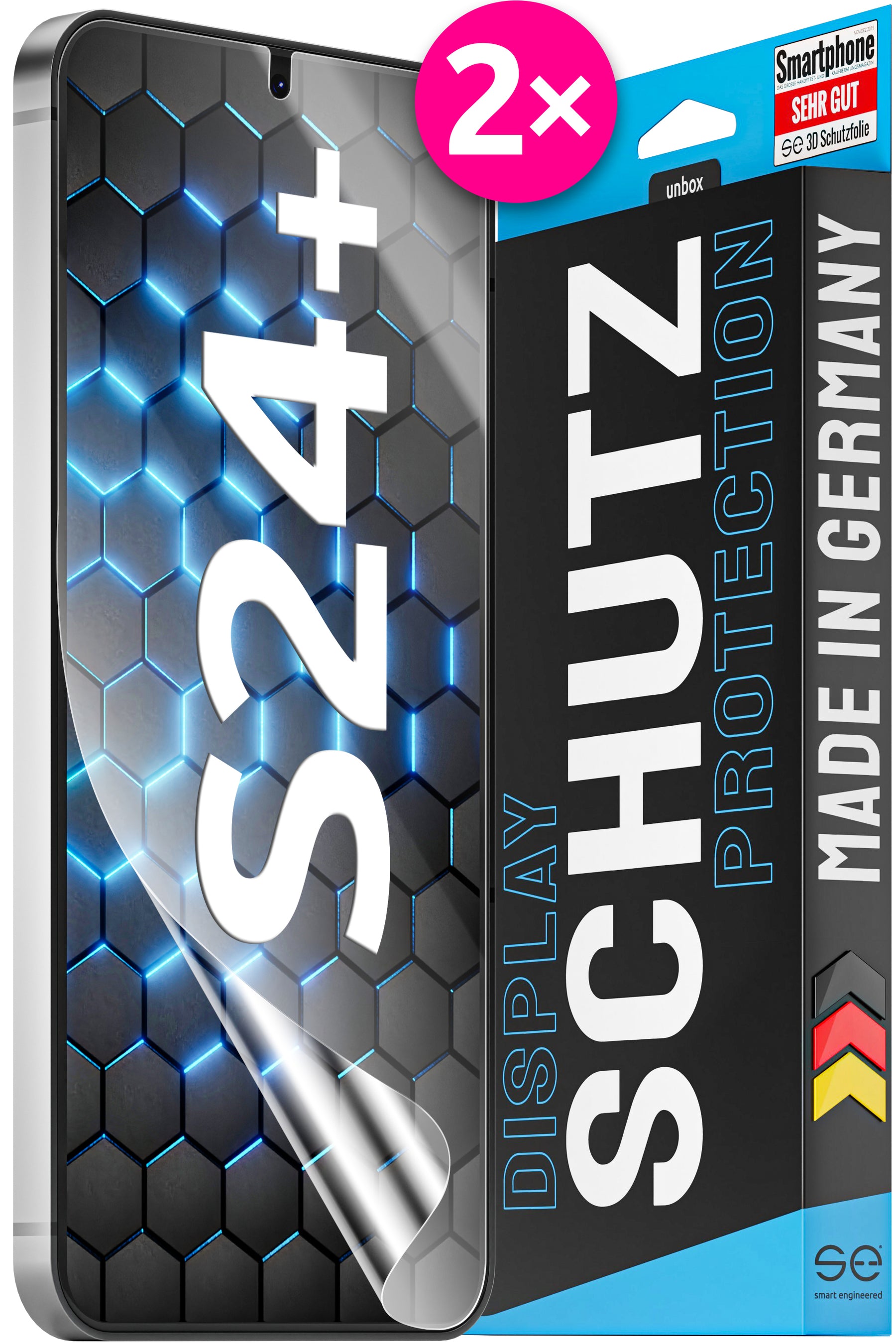 2x 3D Schutzfolie für die Samsung Galaxy S24 Serie (Transparent, Matt oder Privacy)