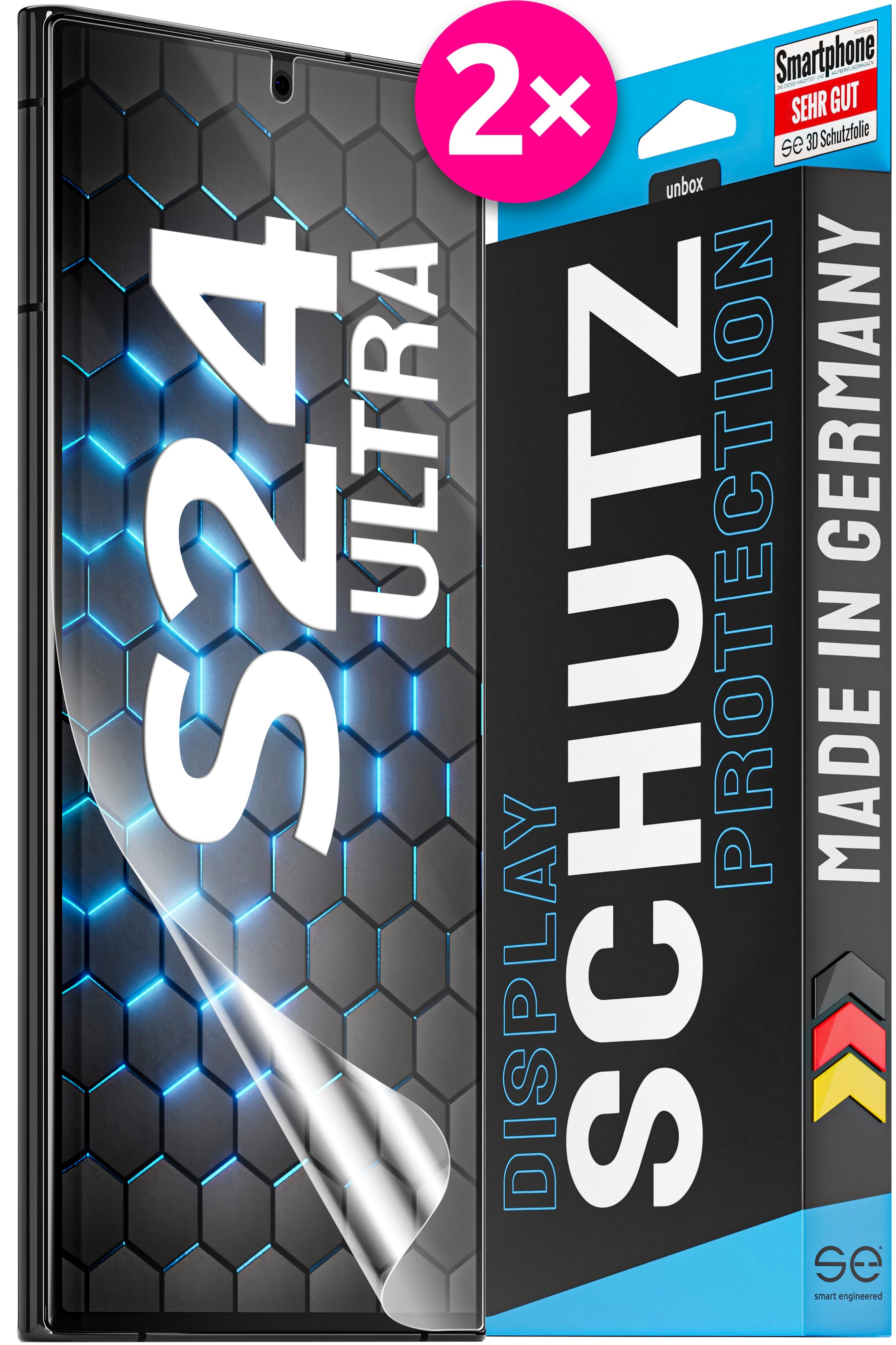 2x 3D Schutzfolie für die Samsung Galaxy S24 Serie (Transparent, Matt oder Privacy)