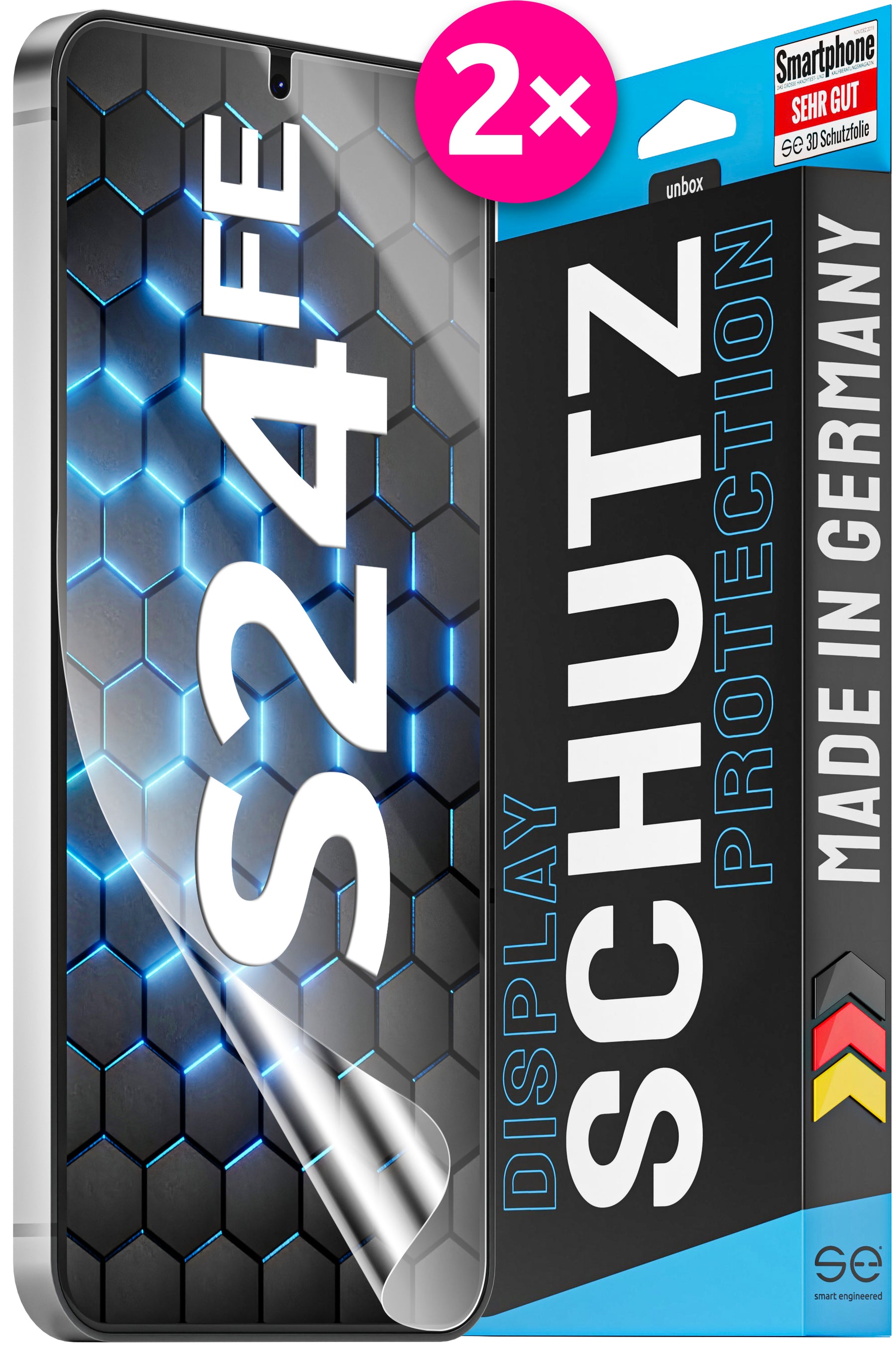 2x 3D Schutzfolie für die Samsung Galaxy S24 Serie (Transparent, Matt oder Privacy)