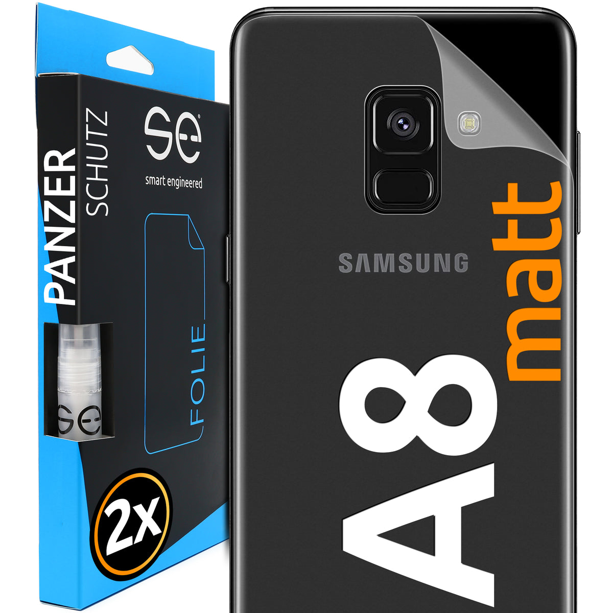 Matte protective film back Samsung Galaxy A8