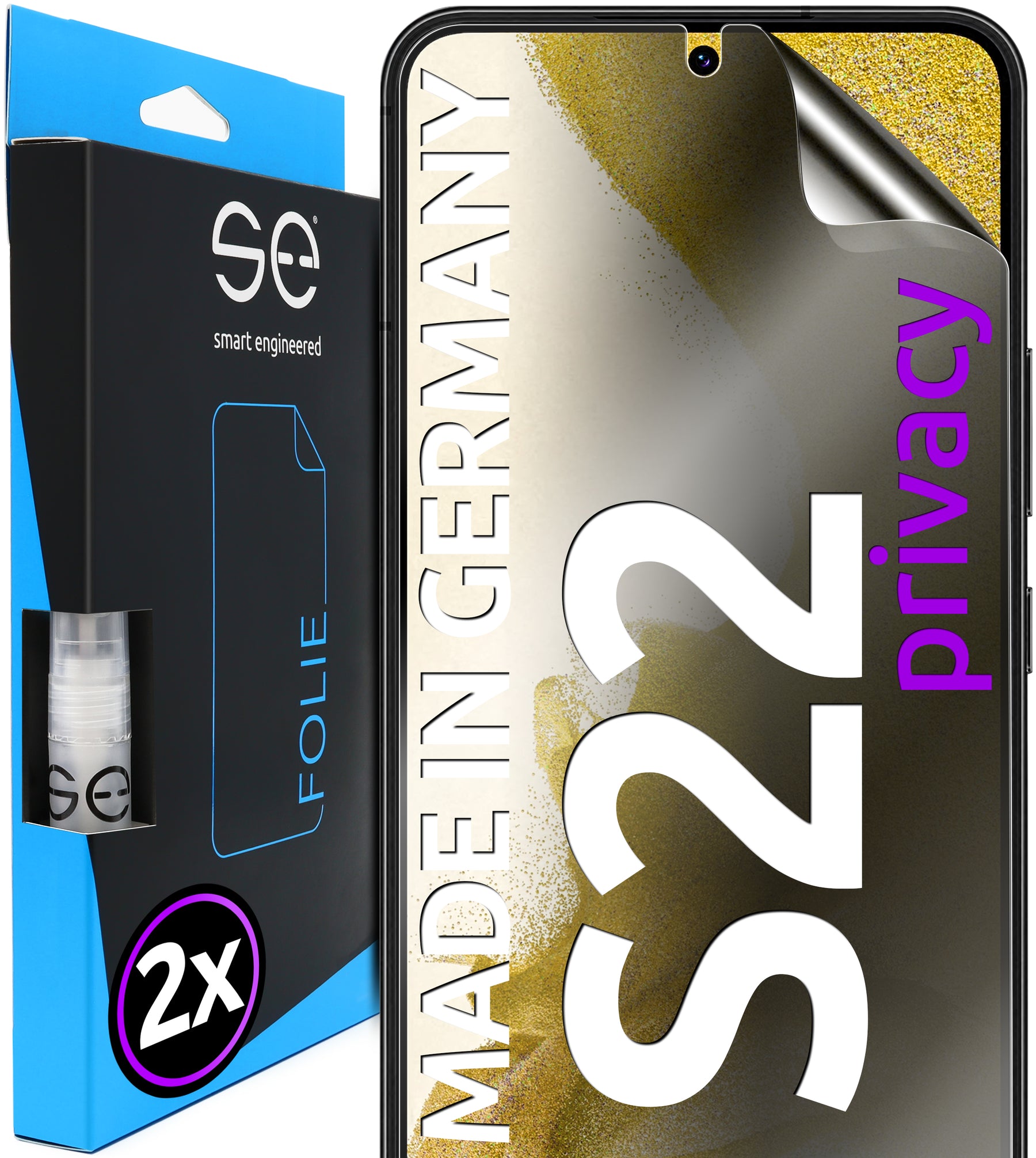 2x 3D Screen Protector for the Samsung Galaxy S22 series (Transparent, Matte or Privacy)