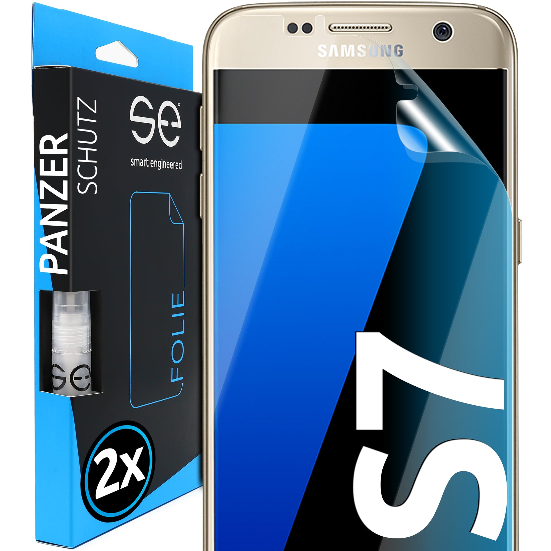 2x 3D protective film for the Samsung Galaxy S7 series (transparent, matte or privacy)