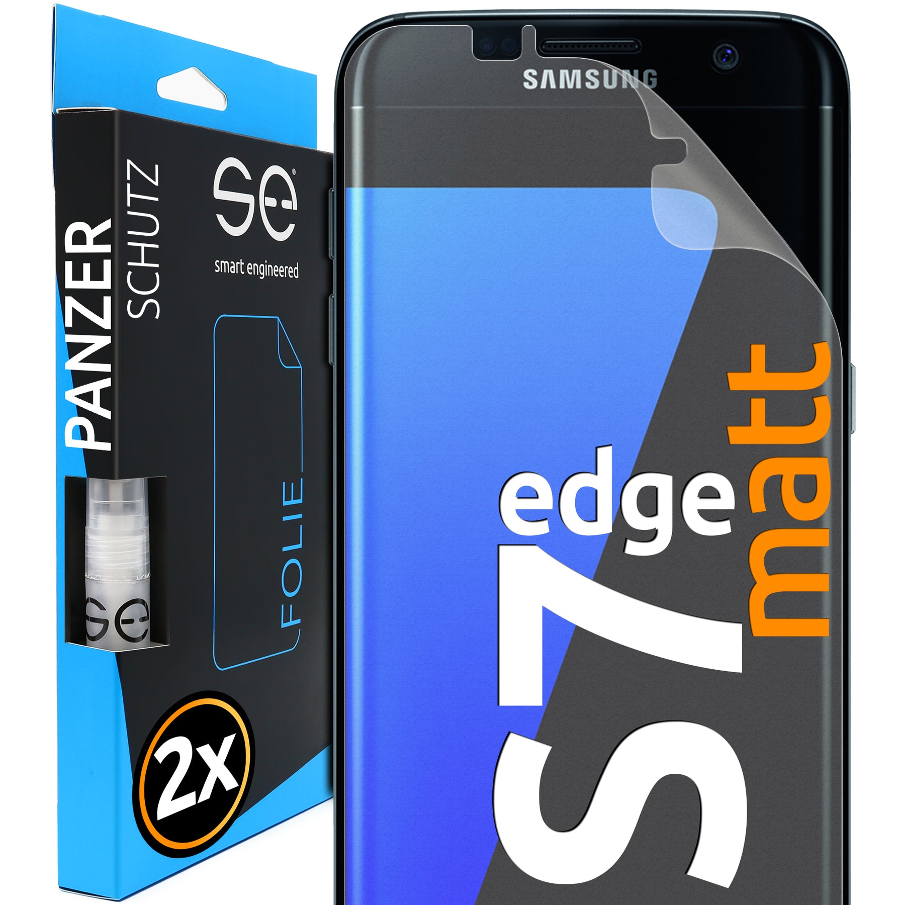 2x 3D protective film for the Samsung Galaxy S7 series (transparent, matte or privacy)