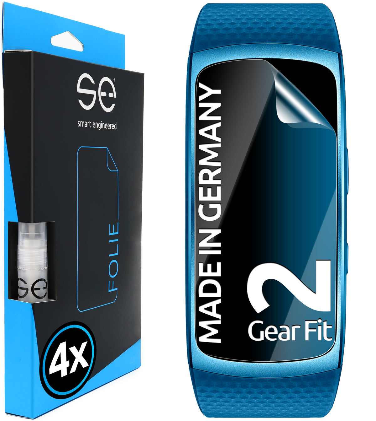 4x 3D protective film for Samsung Gear Wearables (transparent or matte)