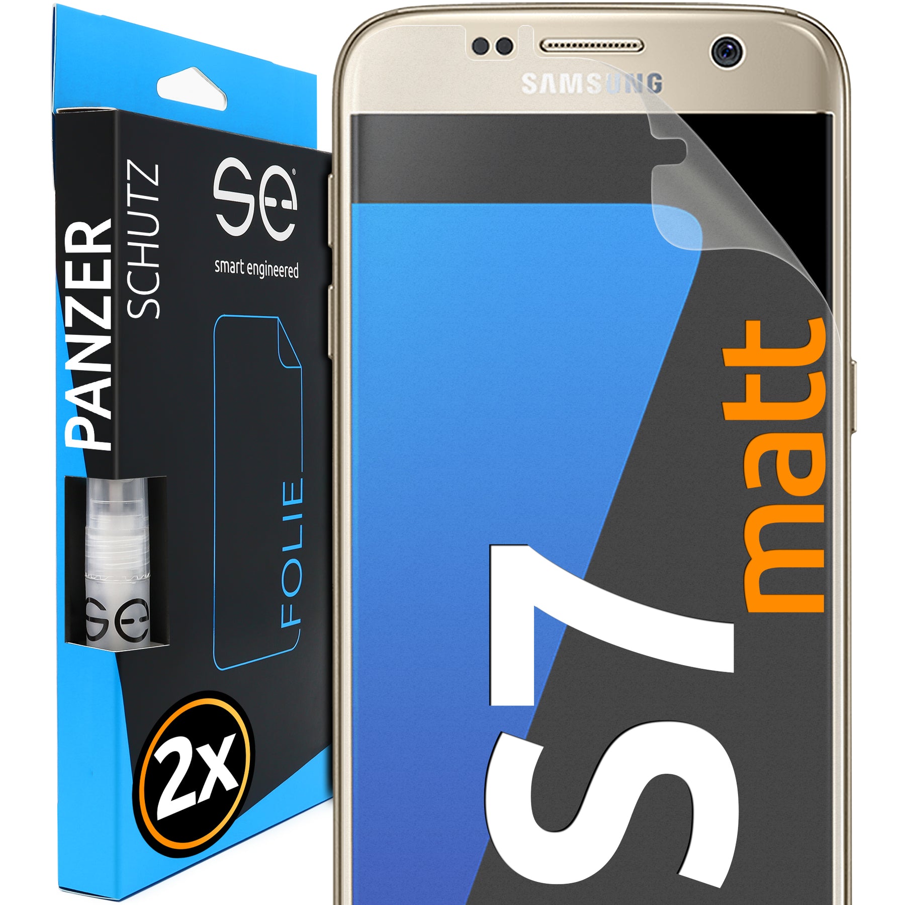 2x 3D protective film for the Samsung Galaxy S7 series (transparent, matte or privacy)