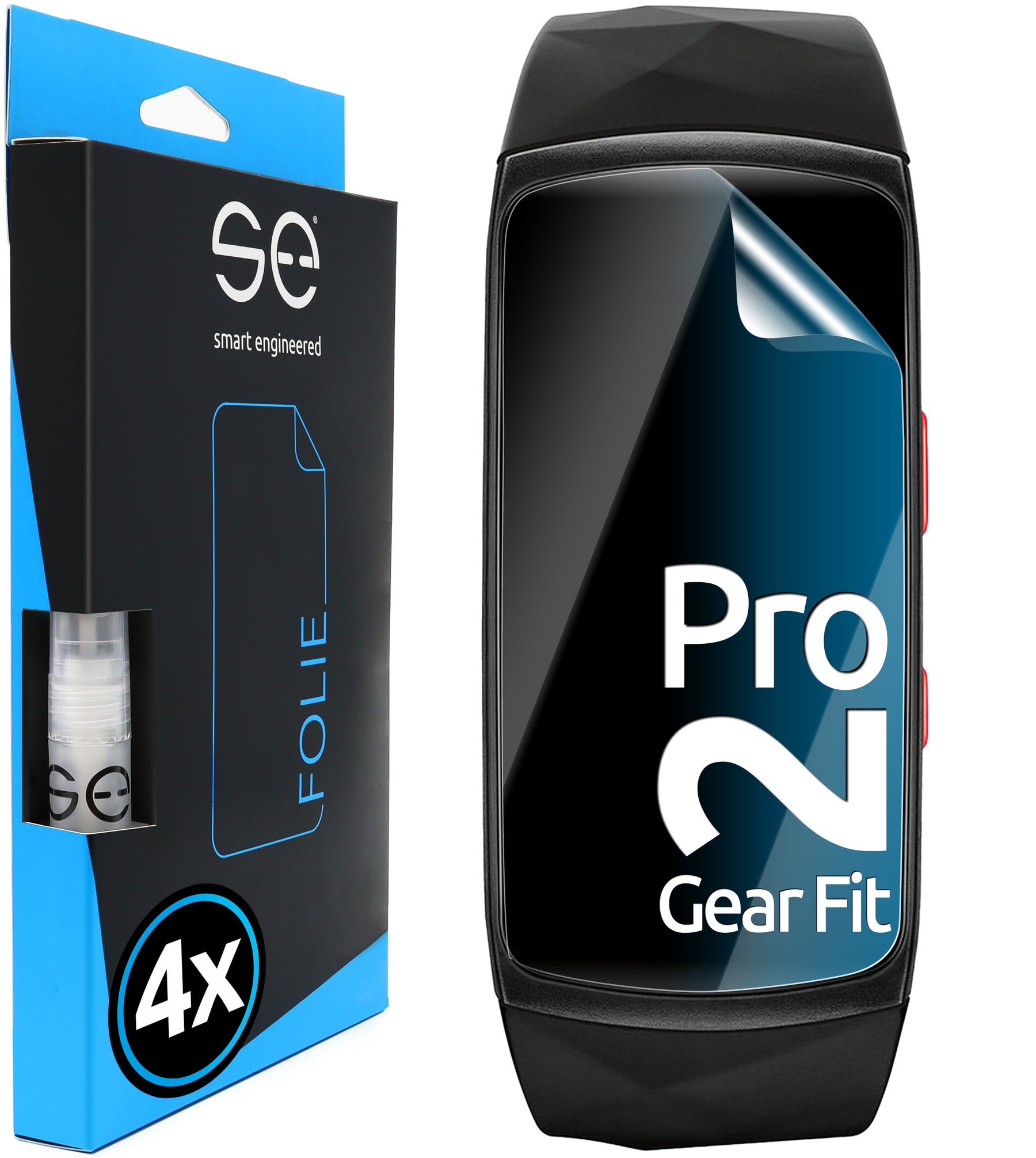 4x 3D Schutzfolie für Samsung Gear Wearables (Transparent oder Matt)