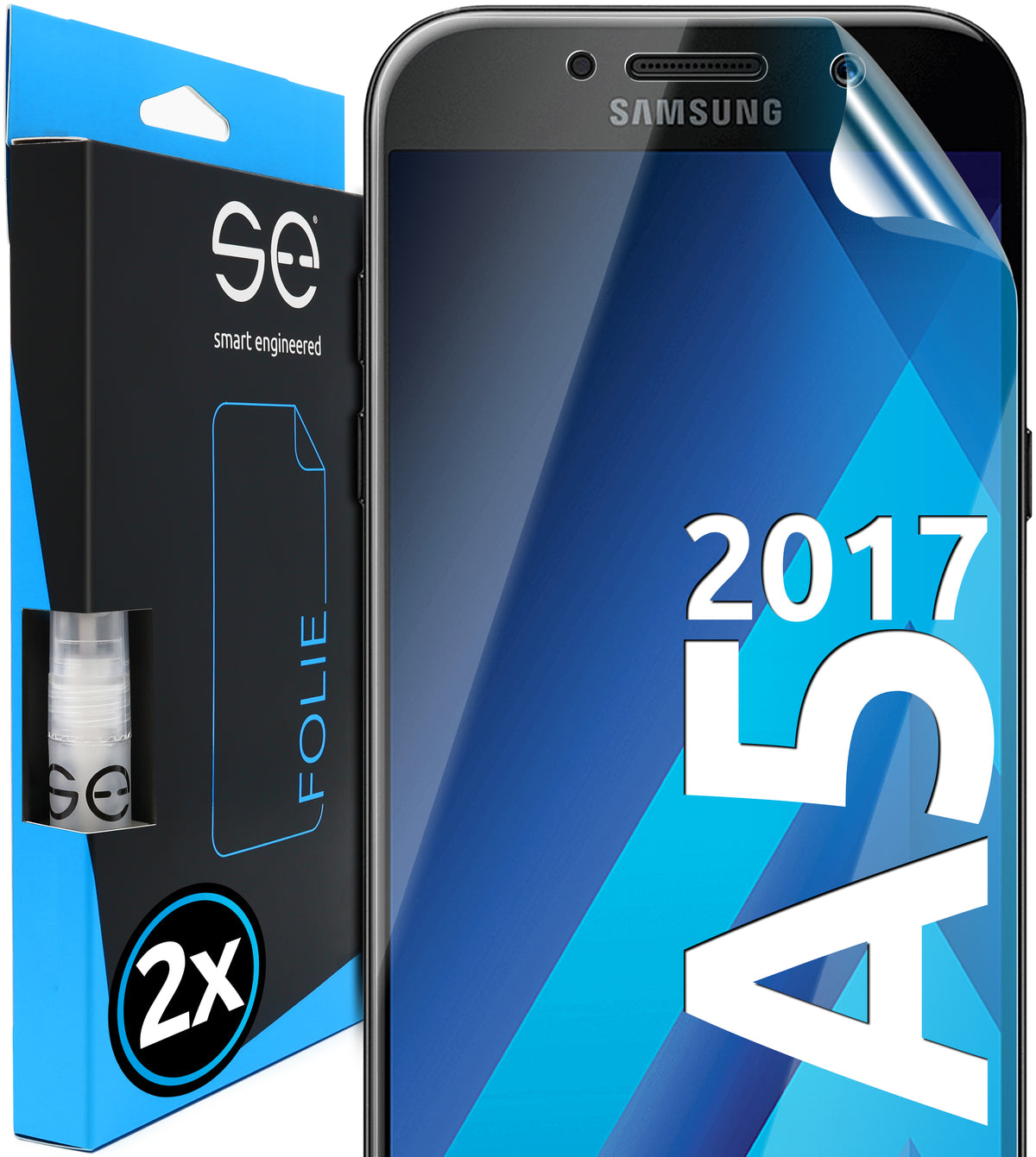 2x 3D Screen Protector for the Samsung Galaxy A5 (2017) (Transparent, Matte or Privacy)