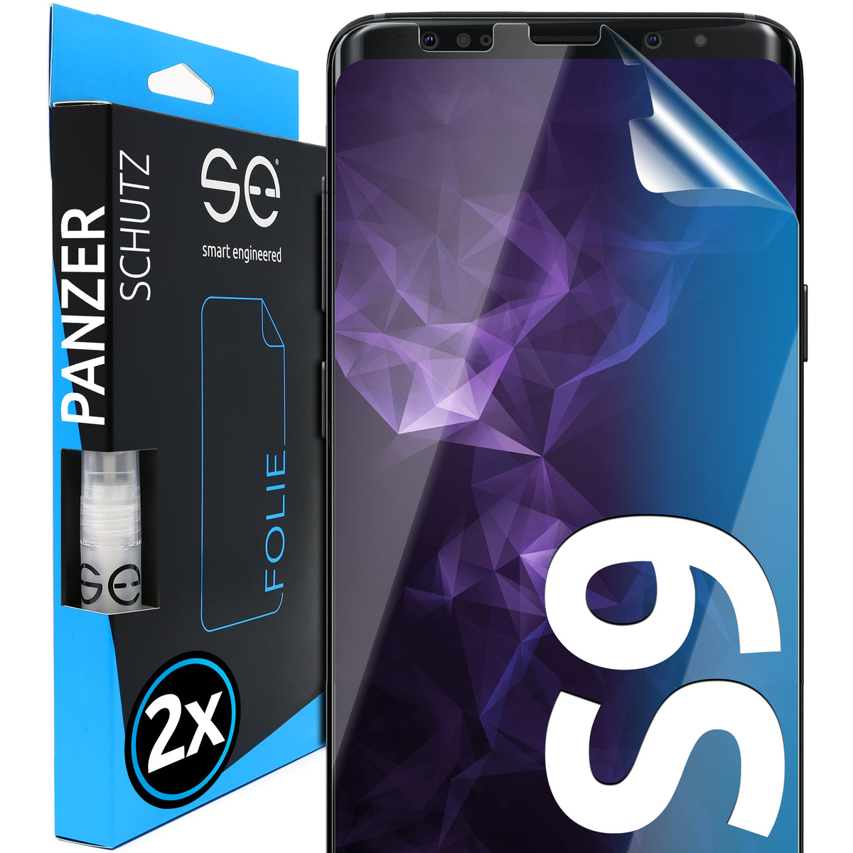 2x 3D protective film for the Samsung Galaxy S9 series (transparent, matte or privacy)