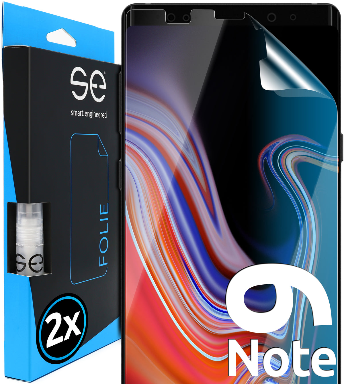 2x 3D protective film for the Samsung Galaxy Note 9 (transparent, matte or privacy)