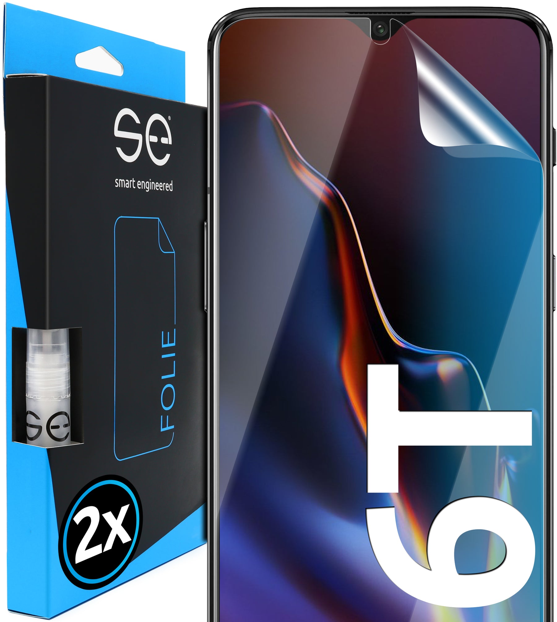 2x 3D protective film for the OnePlus 6T (transparent or matte)