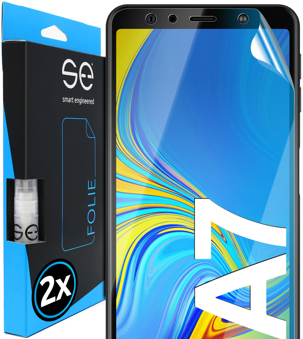 2x 3D protective film for the Samsung Galaxy A7 (transparent, matte or privacy)