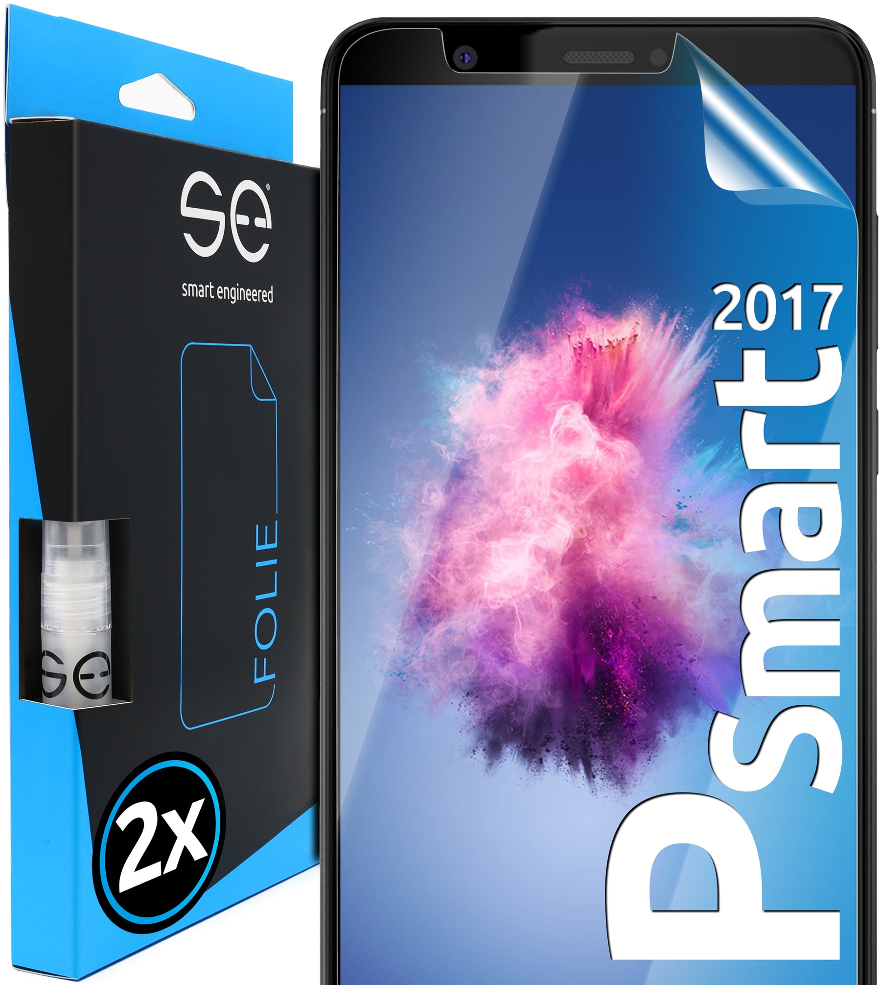 2x 3D protective film for the Huawei P smart series (transparent, matte or privacy)