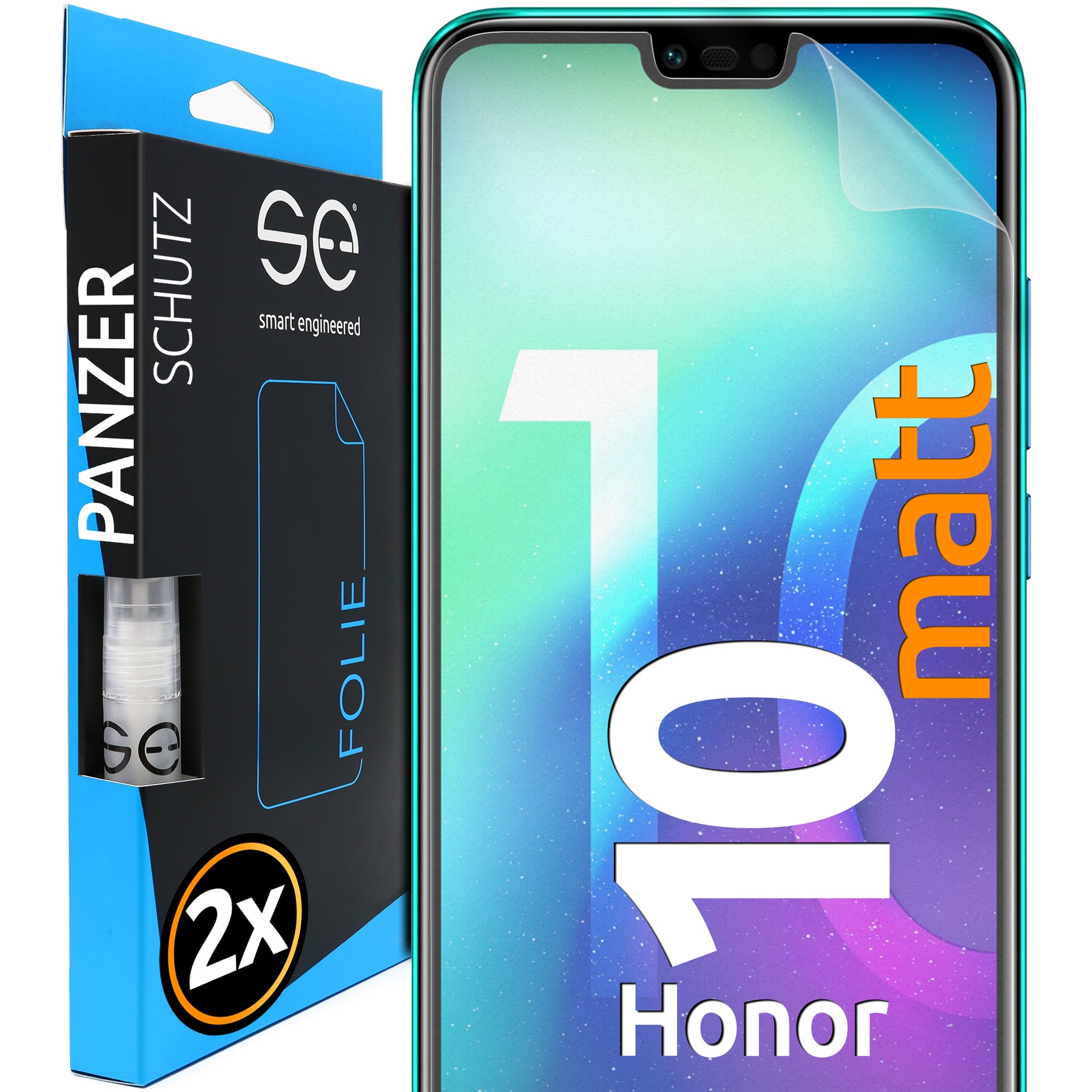 2x 3D protective film for the HONOR 10 (Transparent, Matte or Privacy)