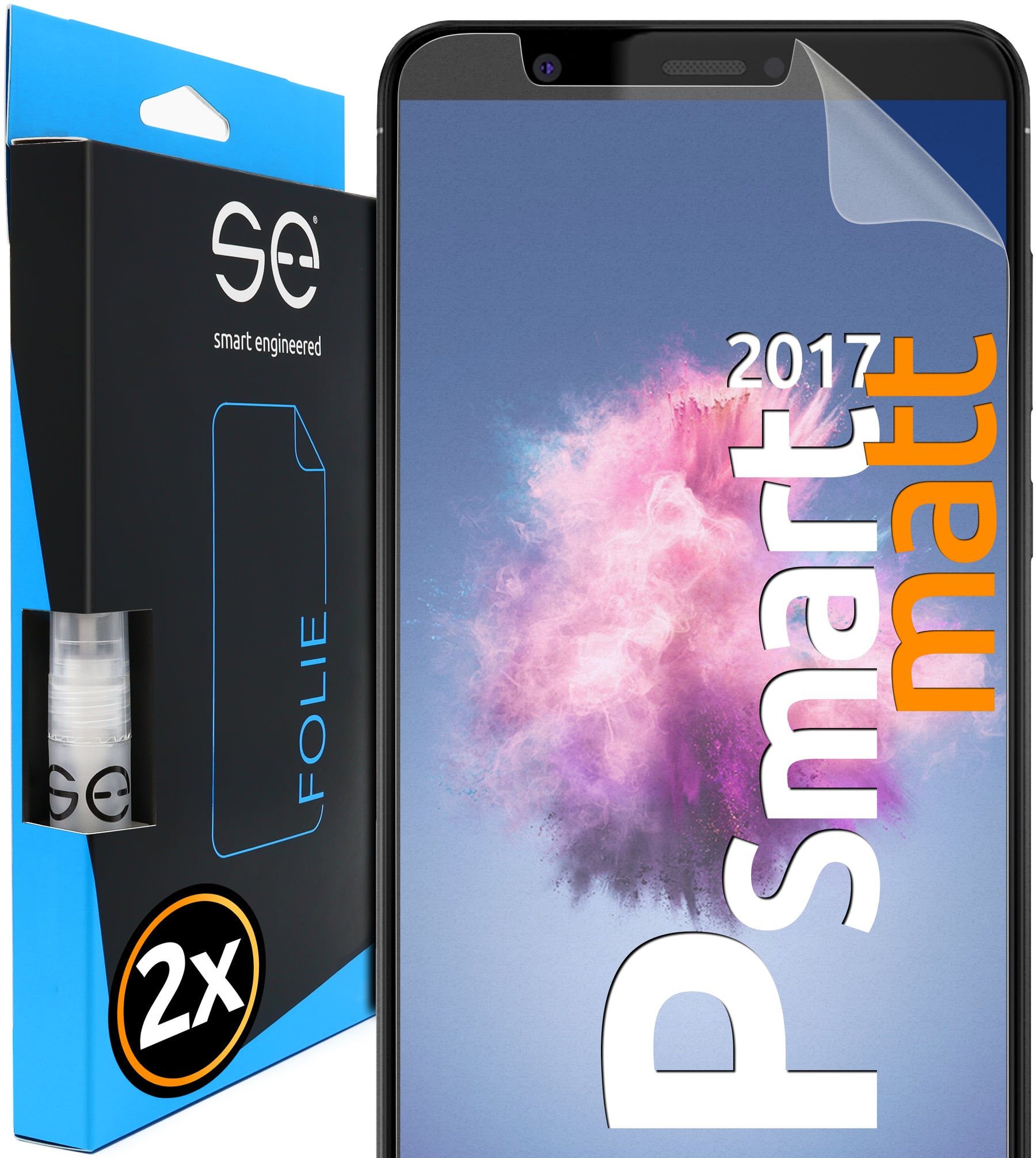 2x 3D protective film for the Huawei P smart series (transparent, matte or privacy)