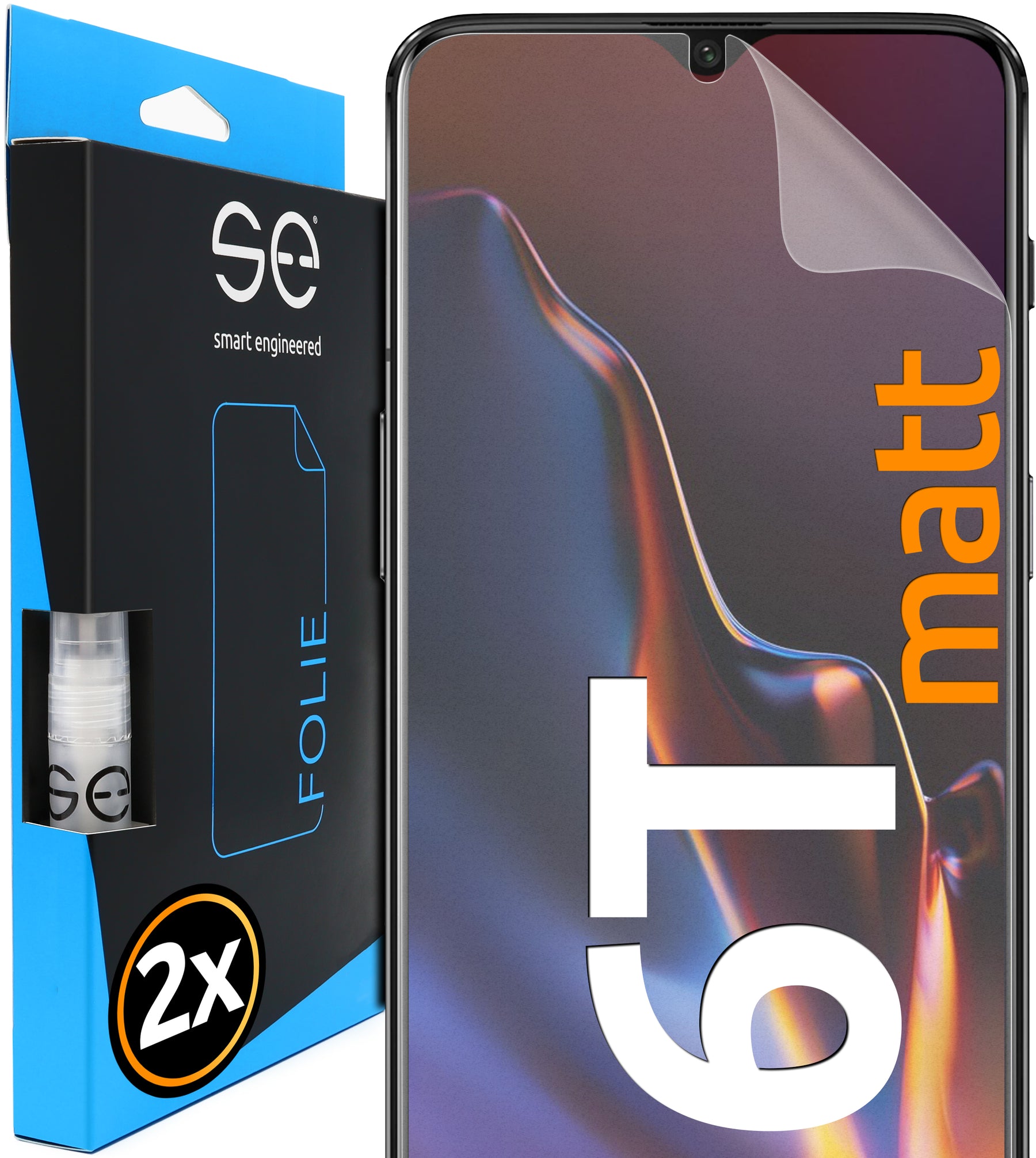 2x 3D protective film for the OnePlus 6T (transparent or matte)