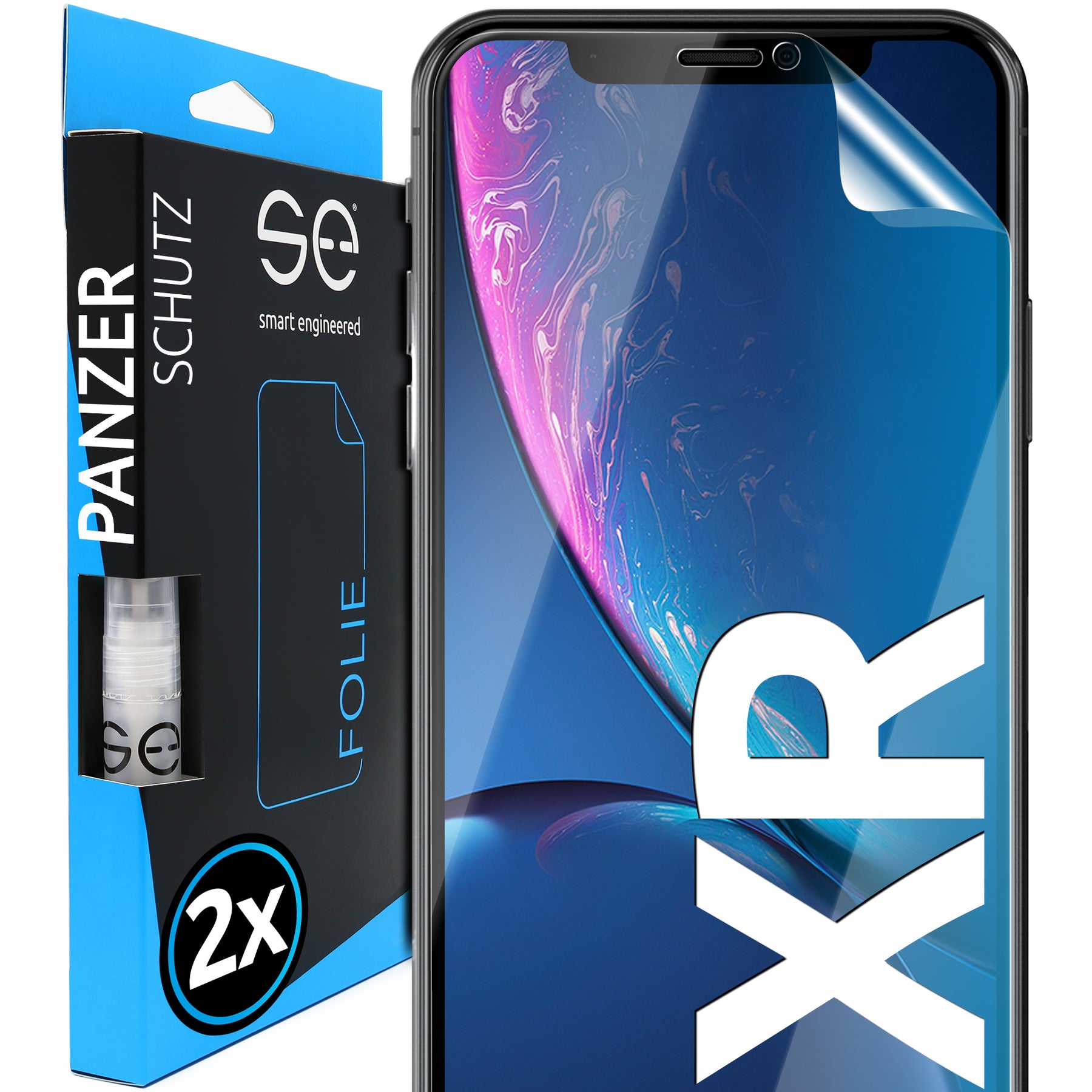 2x 3D protective film for the Apple iPhone X series (transparent, matte or privacy)