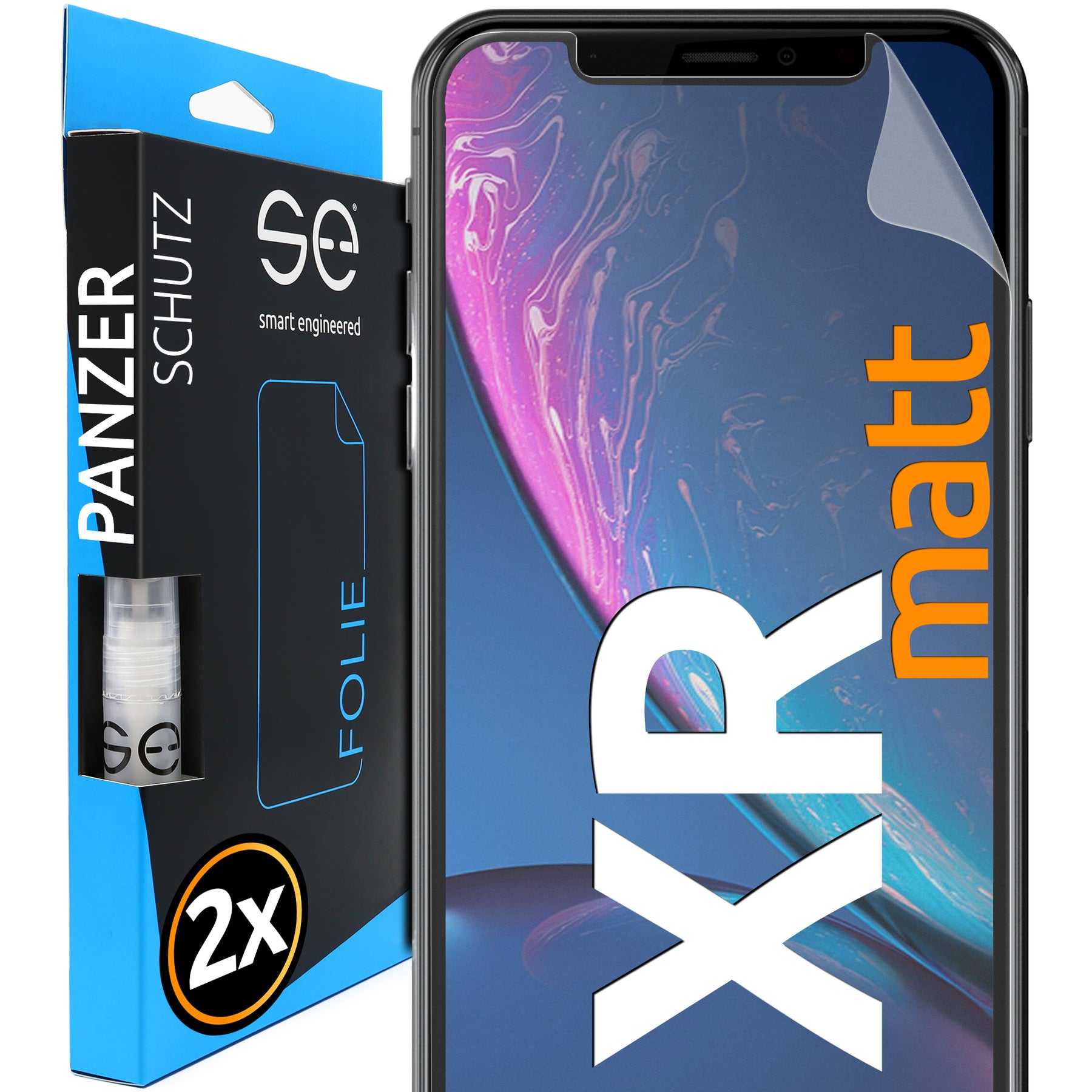 2x 3D protective film for the Apple iPhone X series (transparent, matte or privacy)