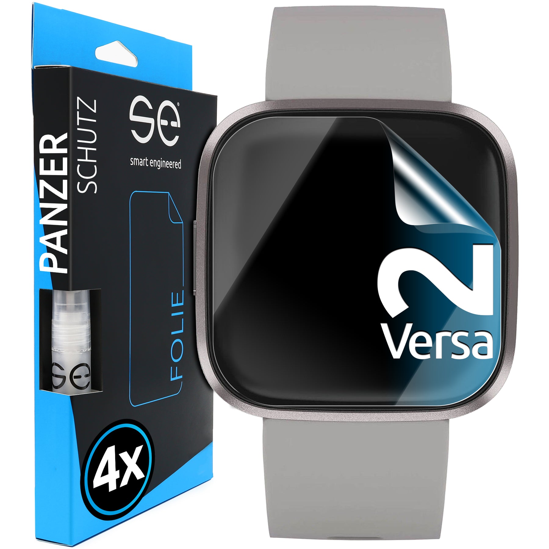 4x 3D protective film for the Fitbit series (transparent or matte)