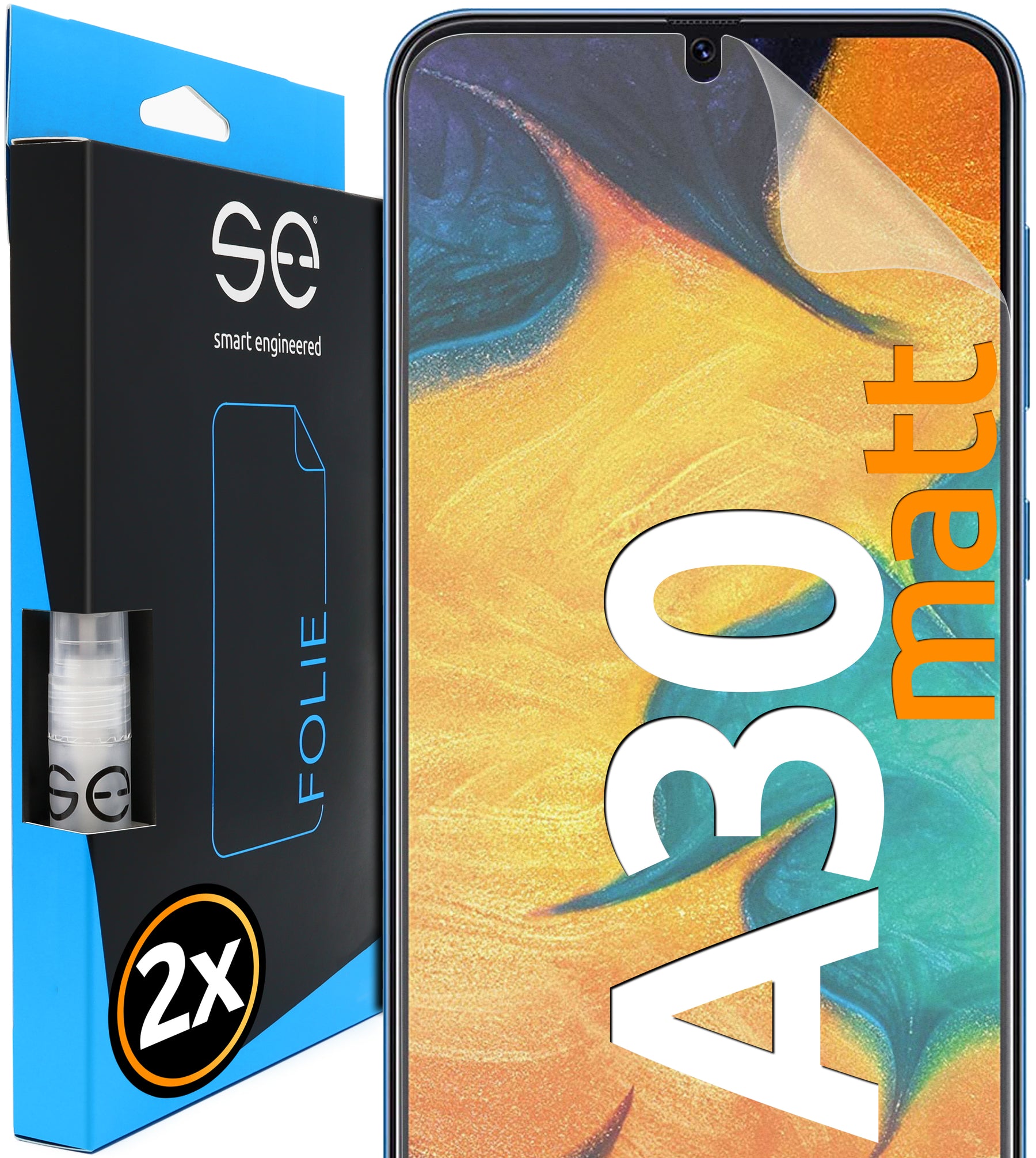 2x 3D protective film for the Samsung Galaxy A30 series (transparent or matte)