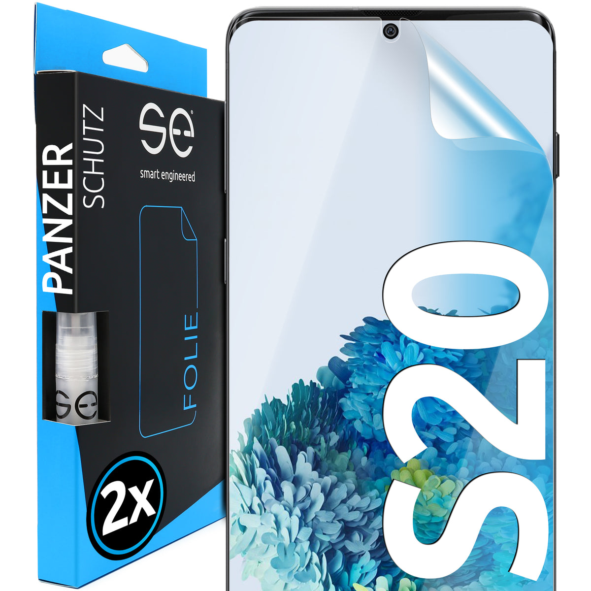 2x 3D protective film for the Samsung Galaxy S20 series (transparent, matte or privacy)