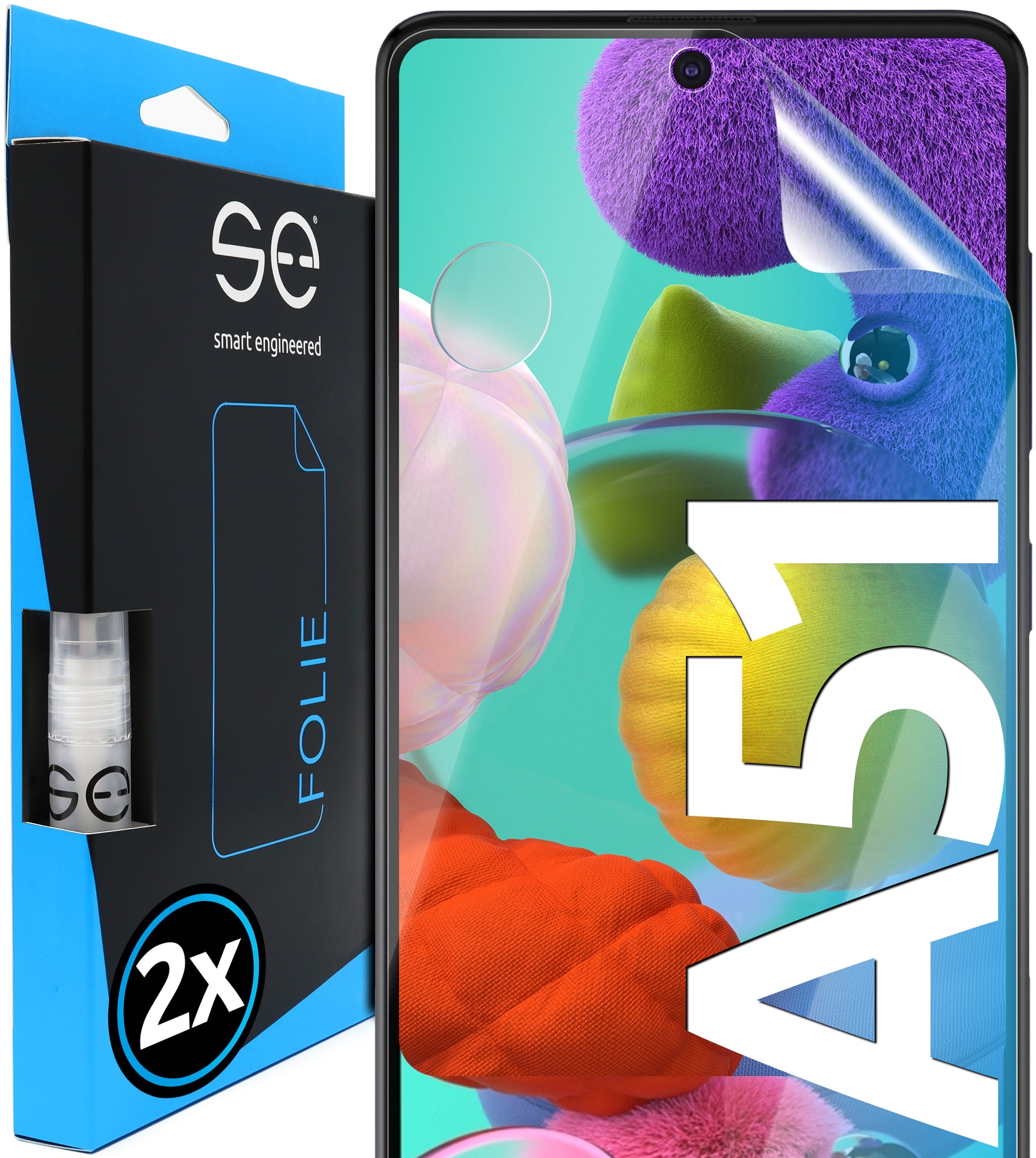 2x 3D protective film for the Samsung Galaxy A51 (transparent or matte)