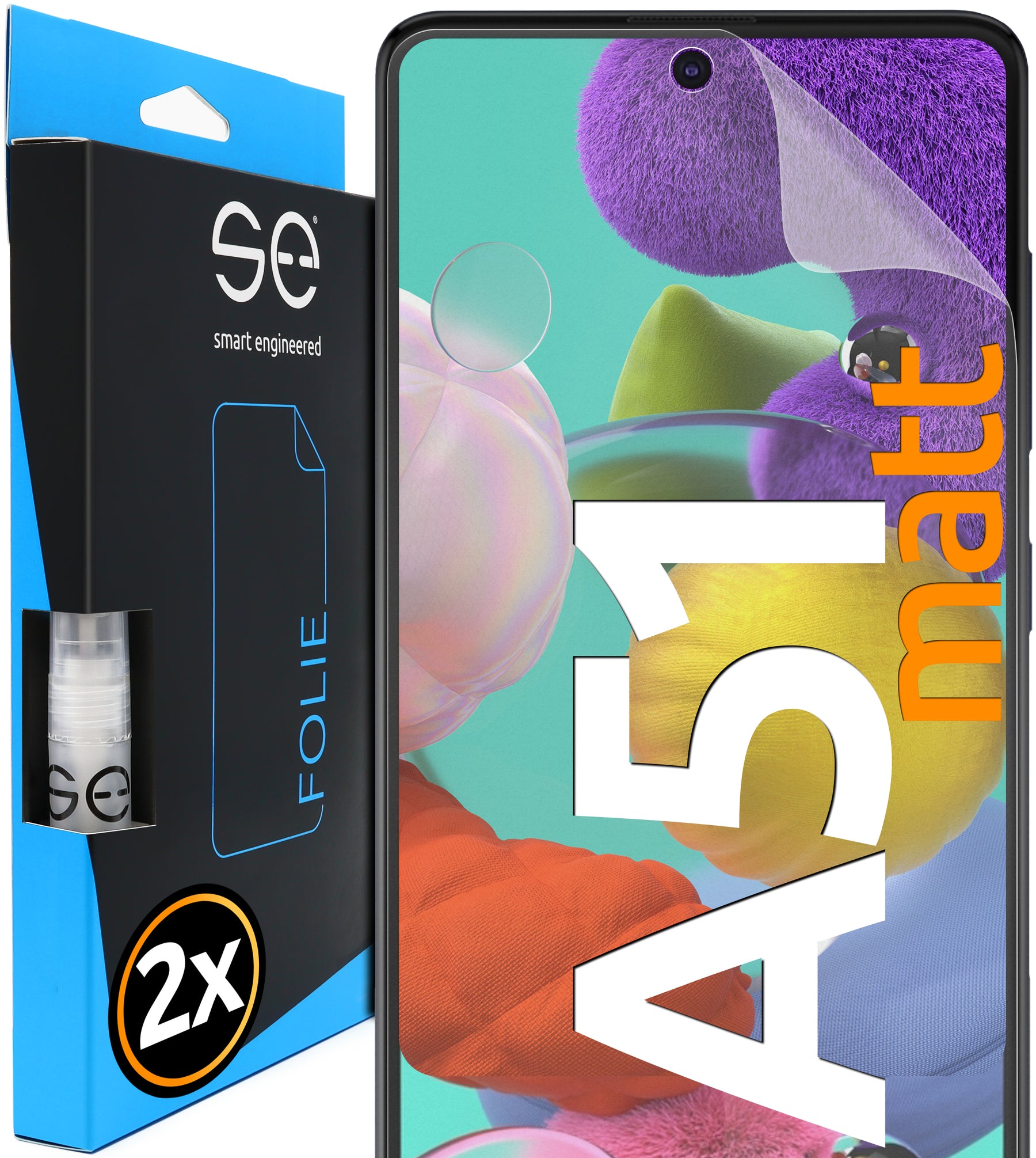 2x 3D protective film for the Samsung Galaxy A51 (transparent or matte)