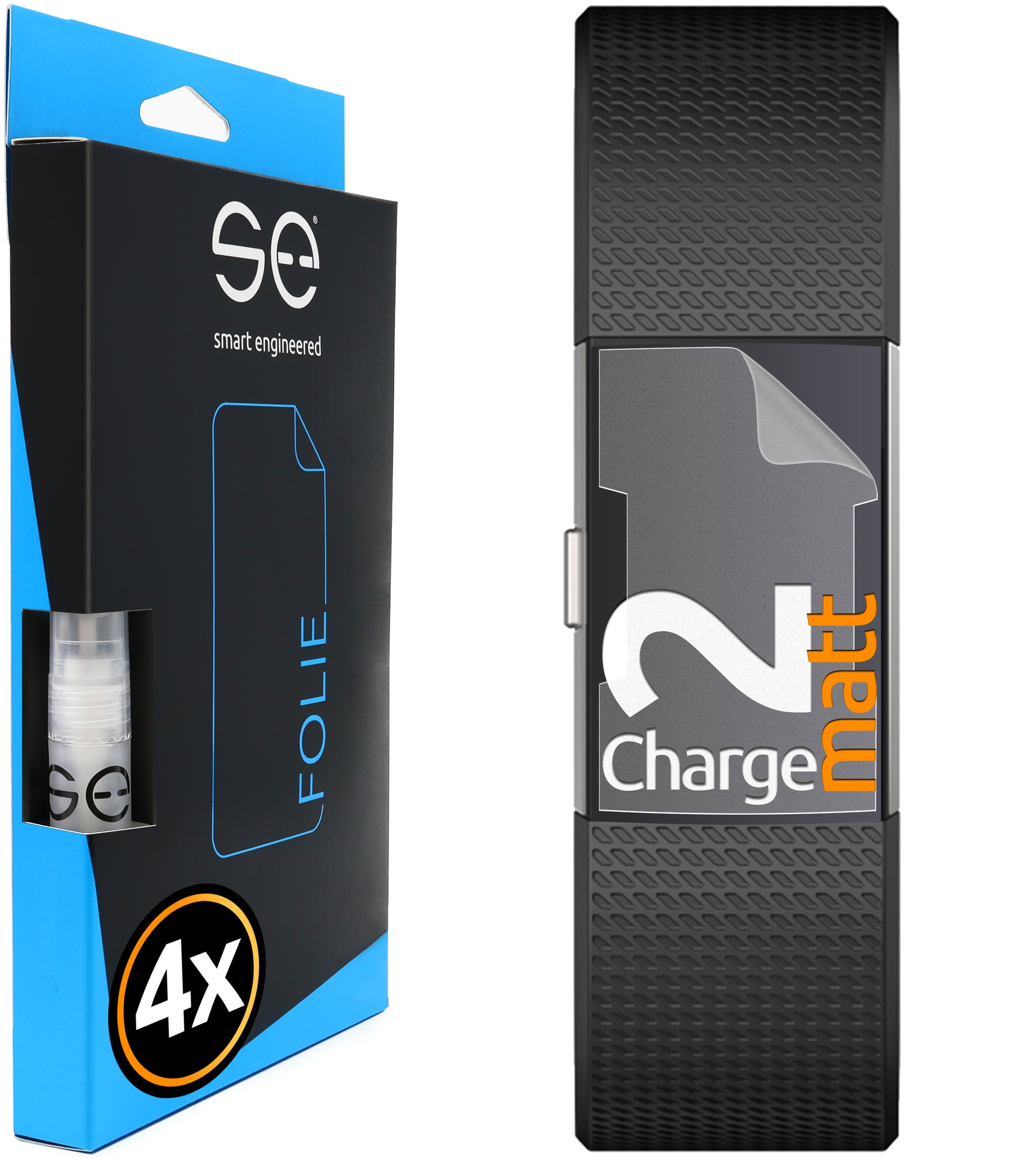4x 3D protective film for the Fitbit series (transparent or matte)