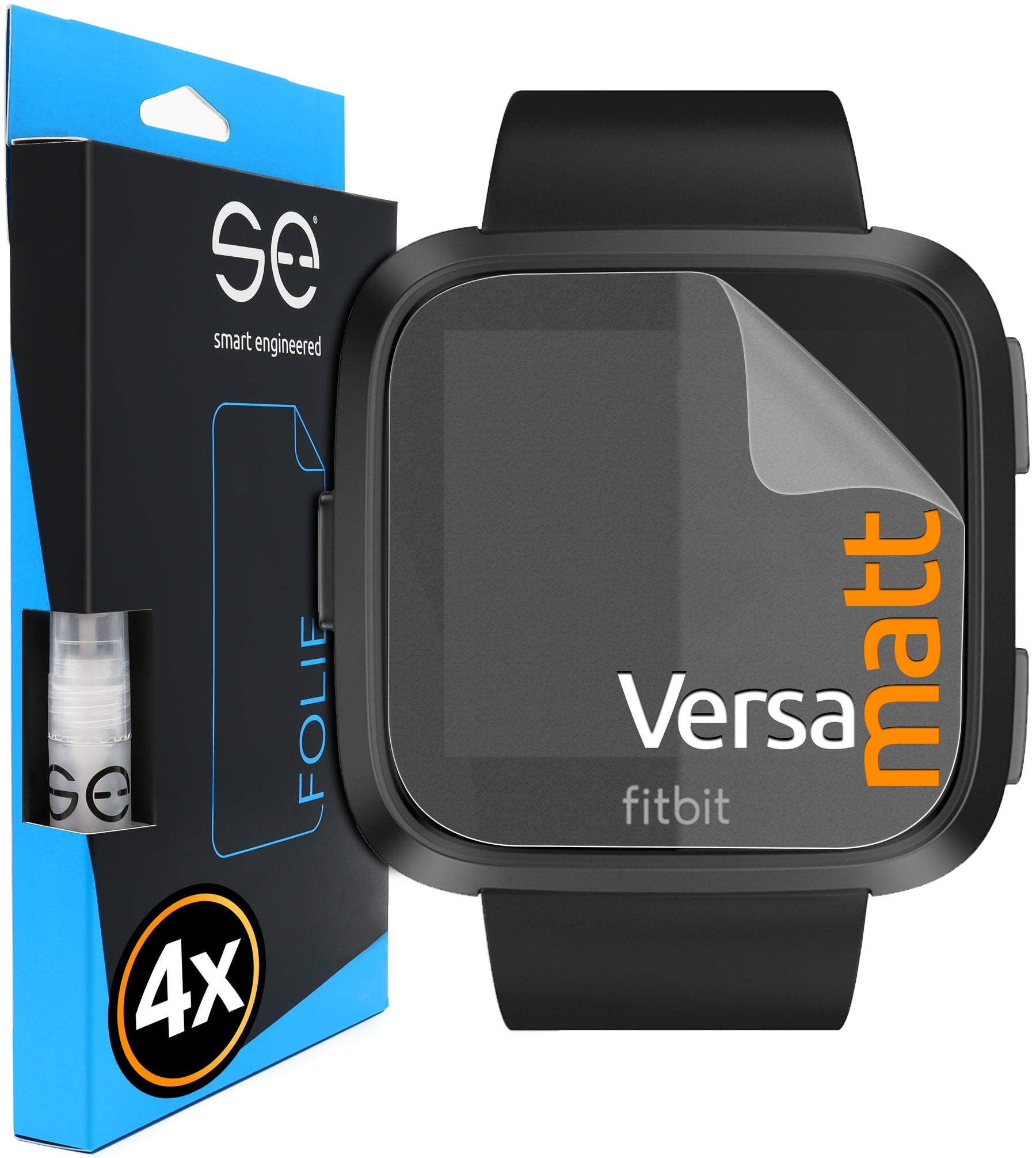 4x 3D protective film for the Fitbit series (transparent or matte)