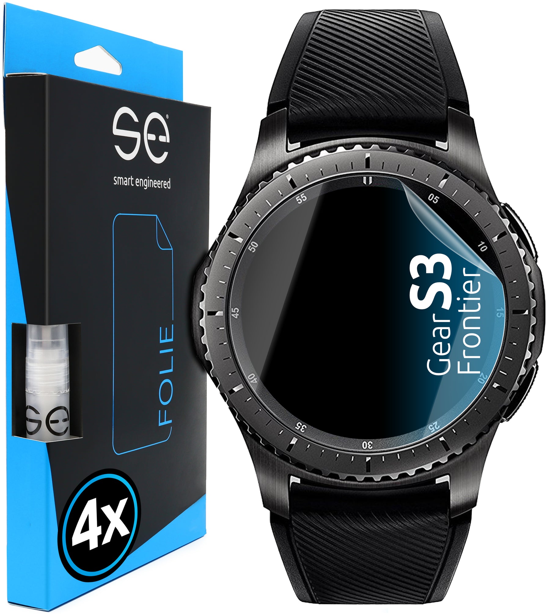 4x 3D Schutzfolie für Samsung Gear Wearables (Transparent oder Matt)