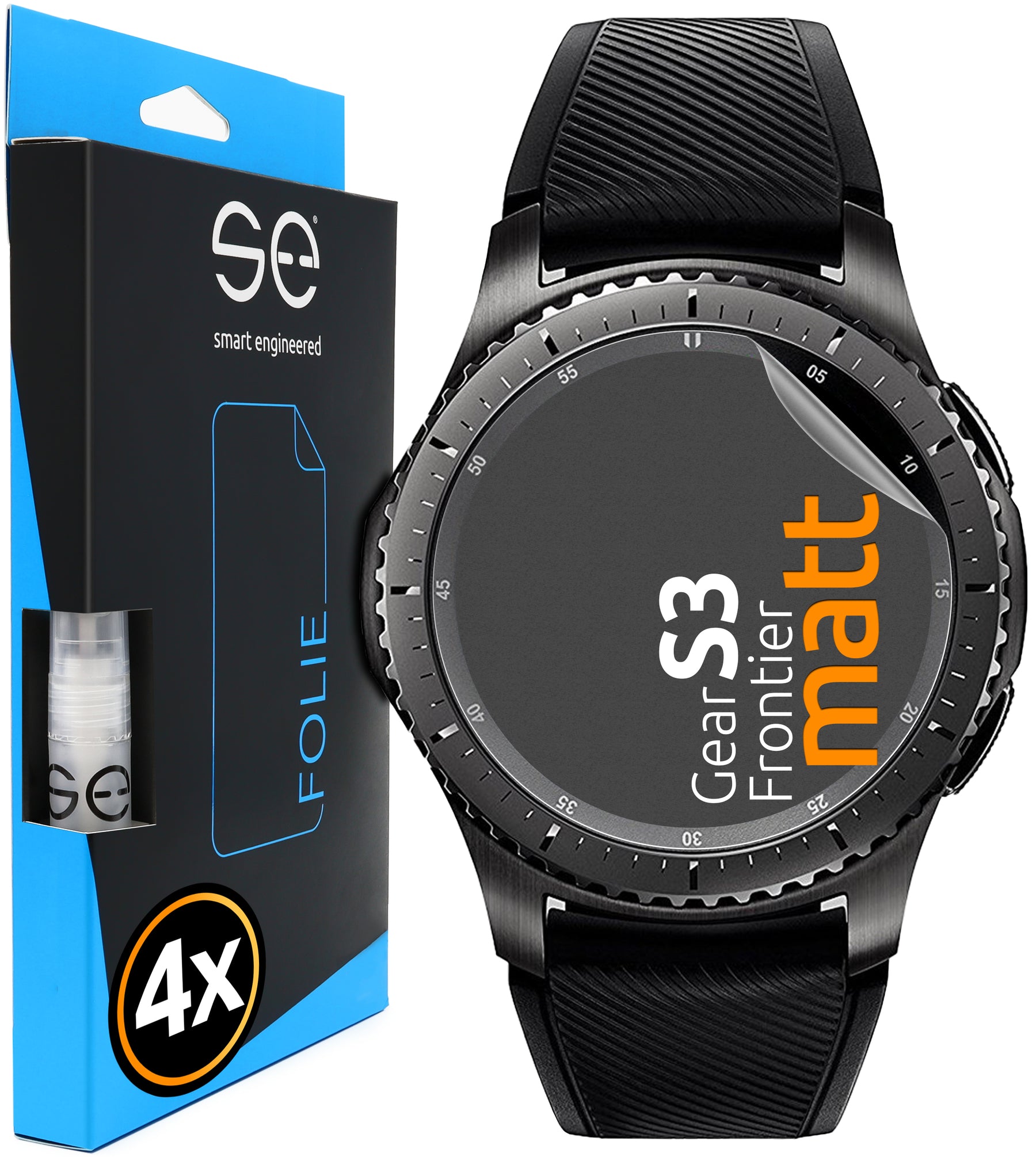 4x 3D Schutzfolie für Samsung Gear Wearables (Transparent oder Matt)