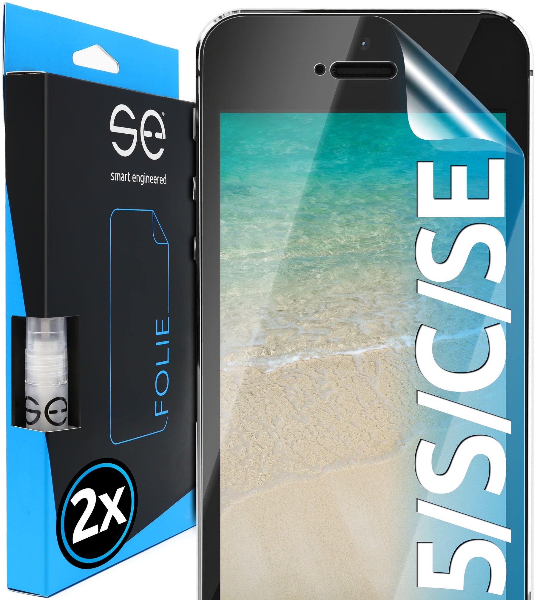 2x 3D Screen Protector for iPhone 5/5S/5C/SE 2016 (Transparent, Matte or Privacy)