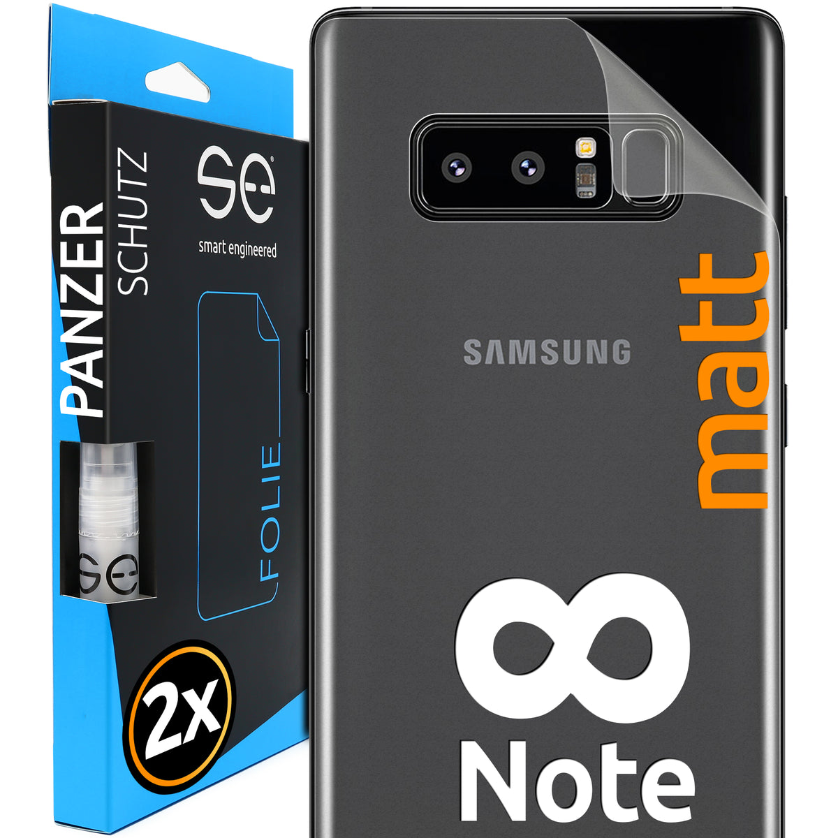 Matte protective film back Samsung Galaxy Note 8