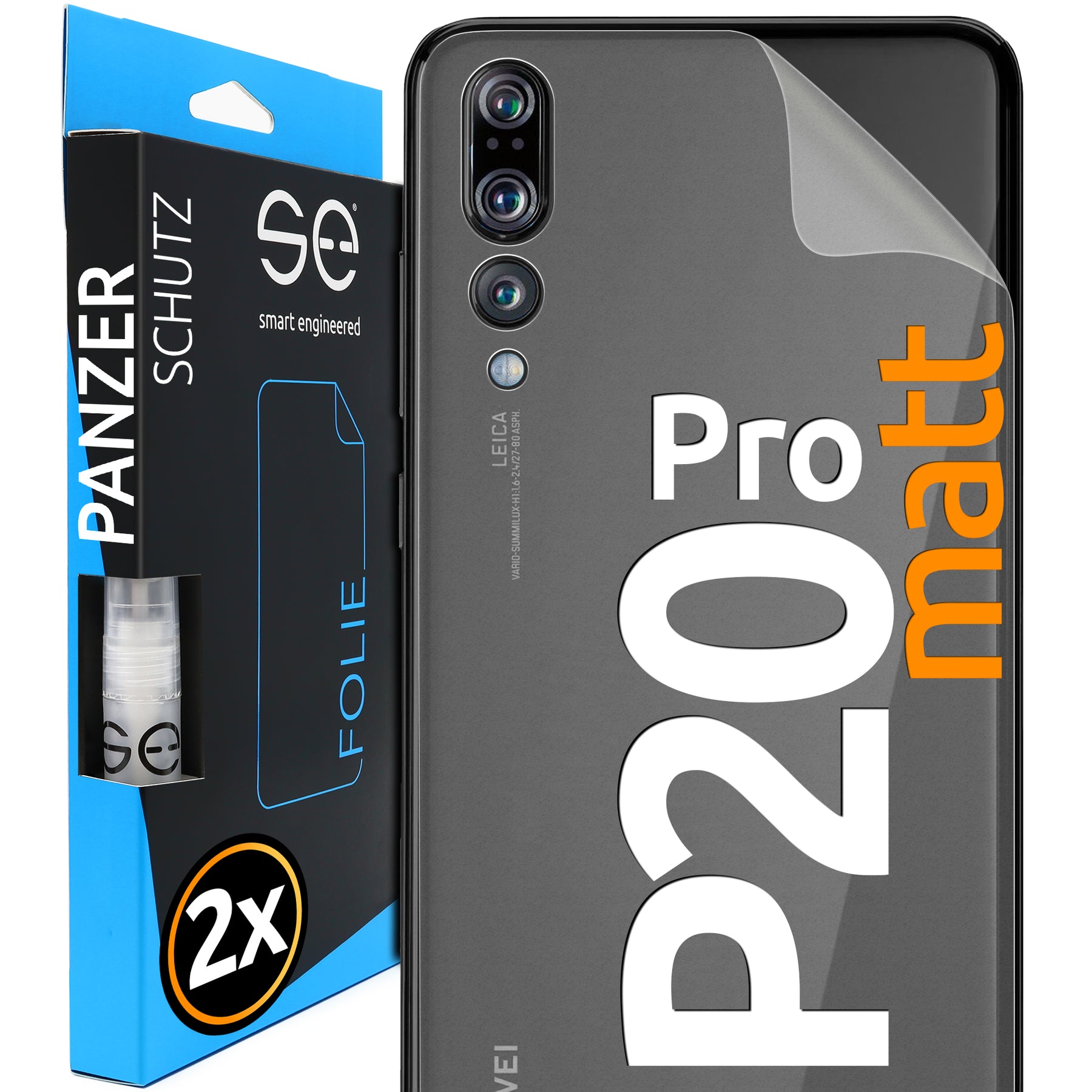 Matte protective film back Huawei P20 Pro