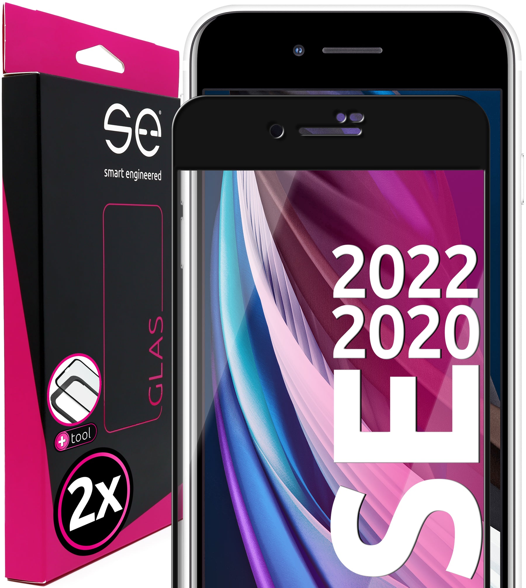 2x se® 3D tempered glass Apple iPhone SE 2020 / 2022