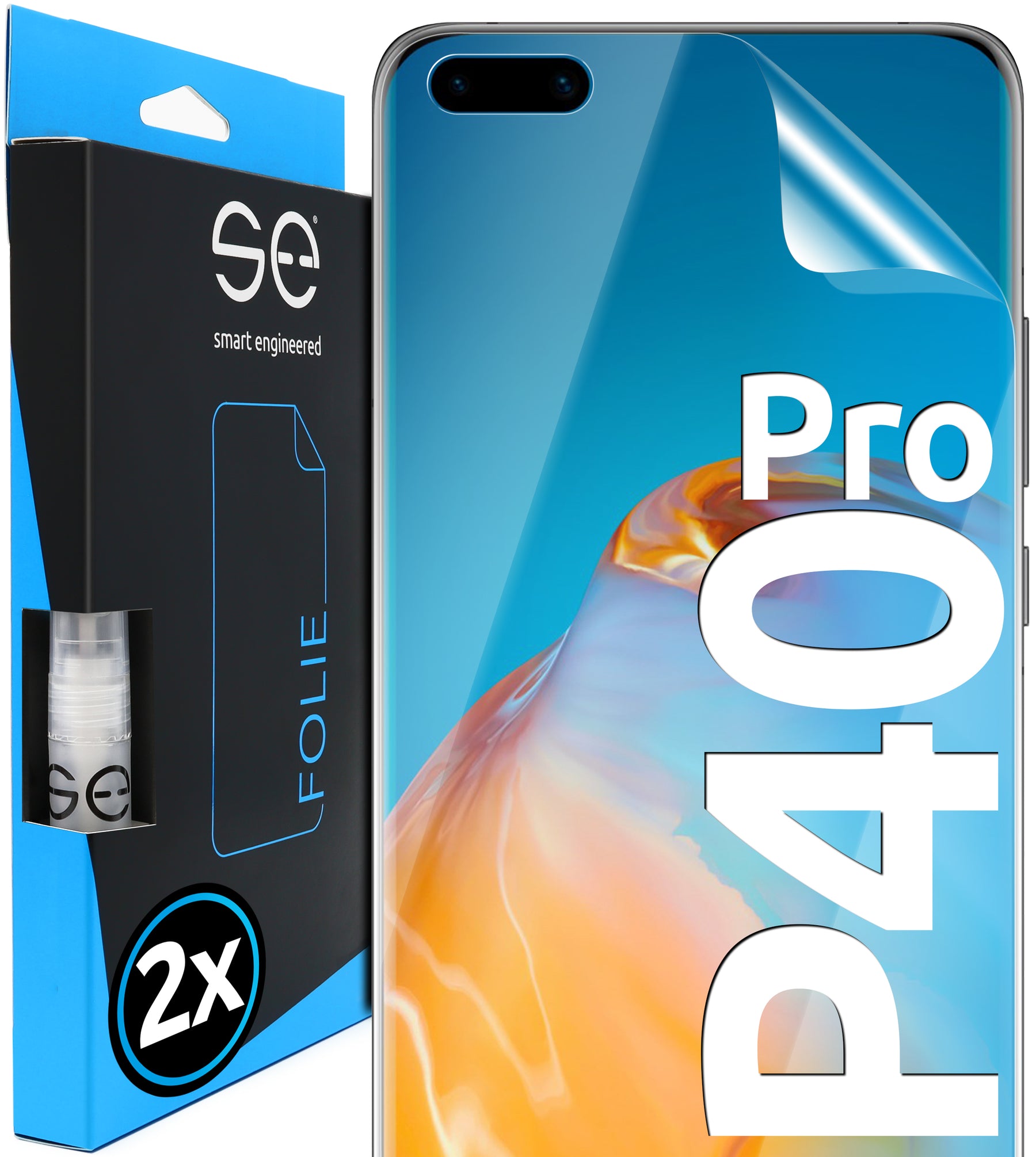 2x 3D Schutzfolie für die Huawei P40 Serie (Transparent, Matt oder Privacy)