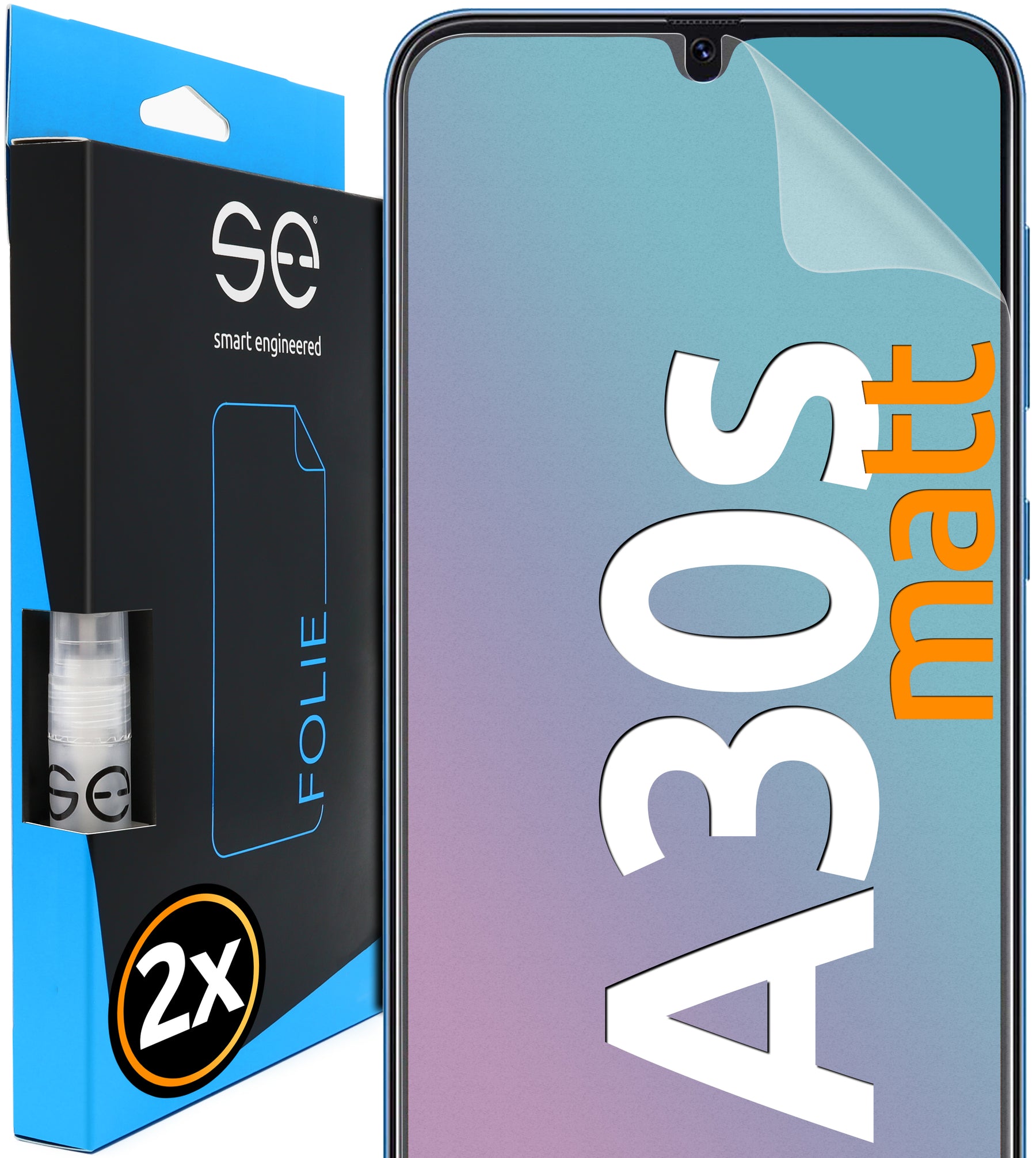 2x 3D protective film for the Samsung Galaxy A30 series (transparent or matte)