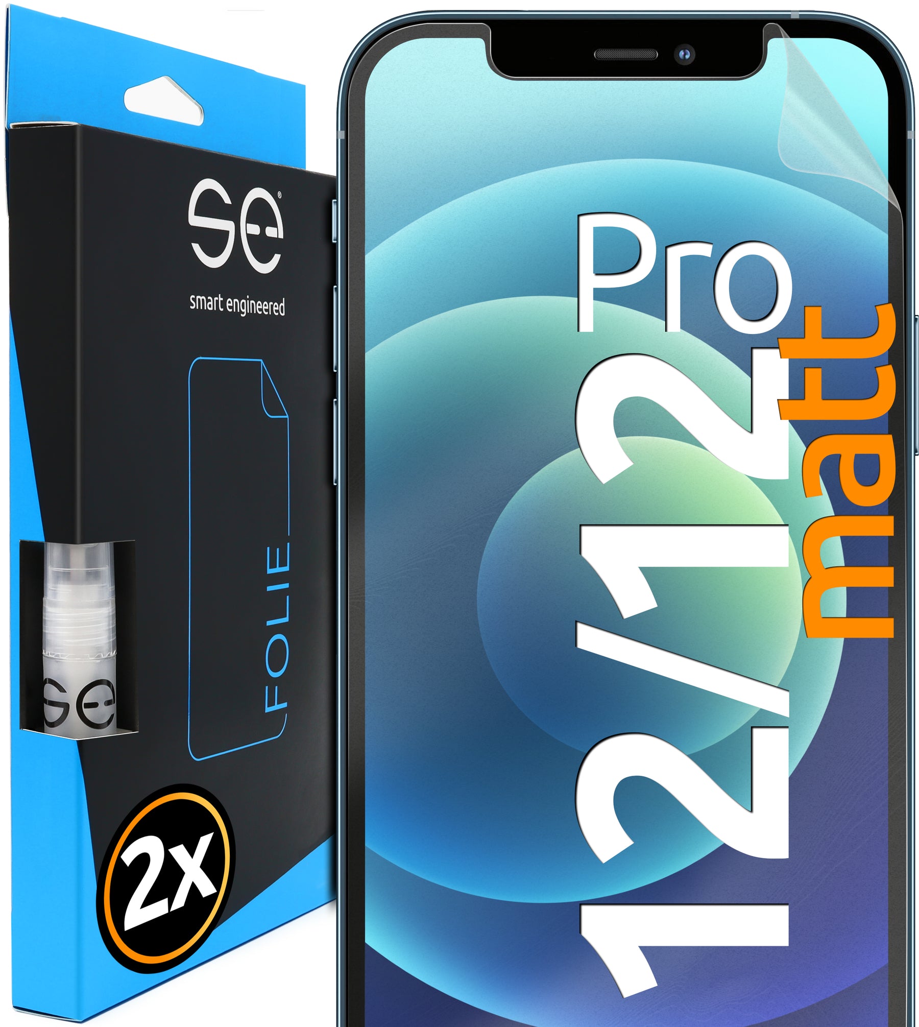 2x 3D Screen Protector for the Apple iPhone 12 Series (Transparent, Matte or Privacy)