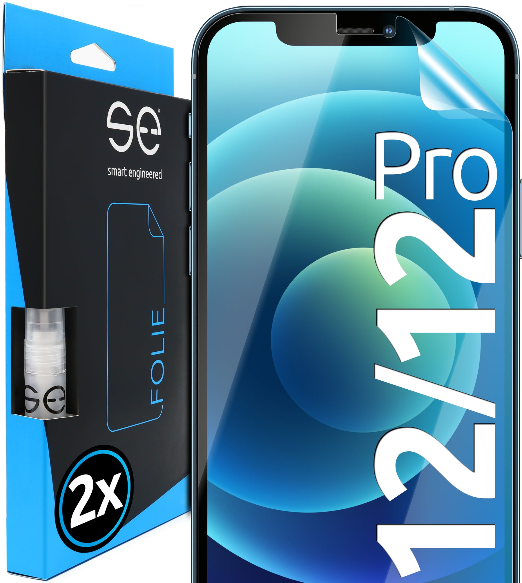 2x 3D Screen Protector for the Apple iPhone 12 Series (Transparent, Matte or Privacy)