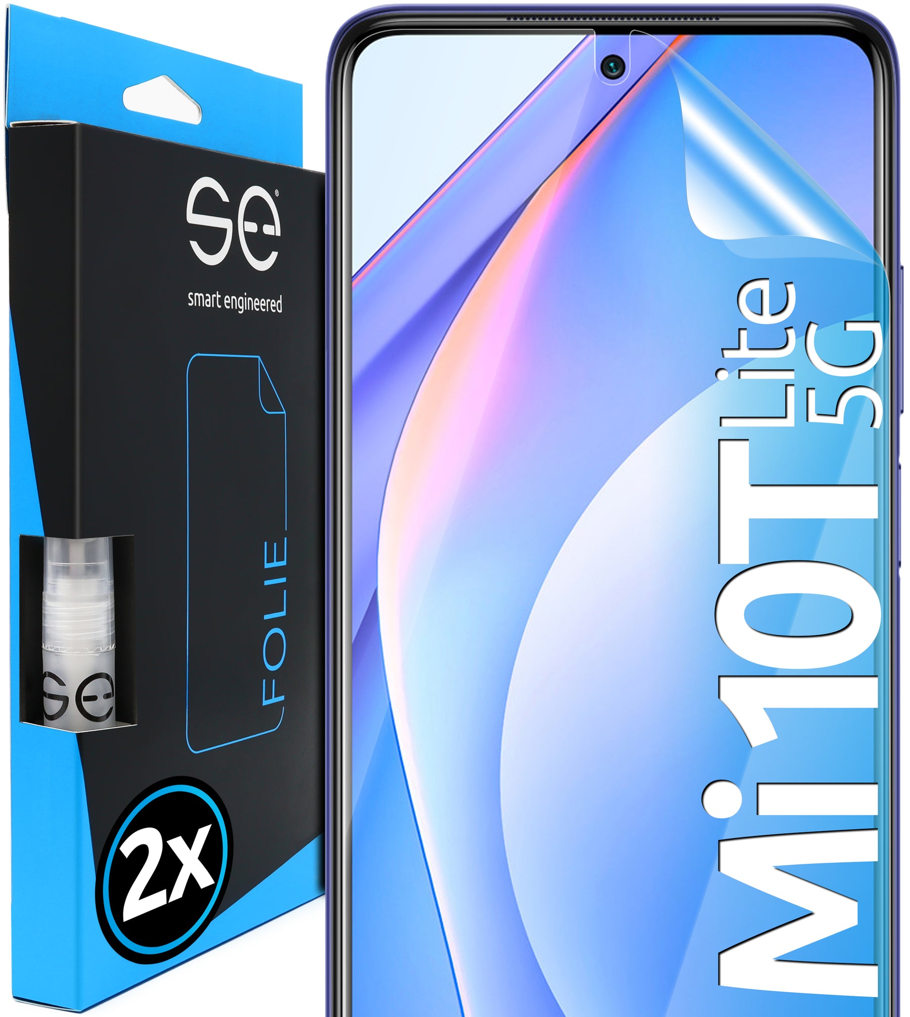 2x se® 3D Schutzfolie für die Xiaomi Mi 10 Serie (Transparent, Matt oder Privacy)