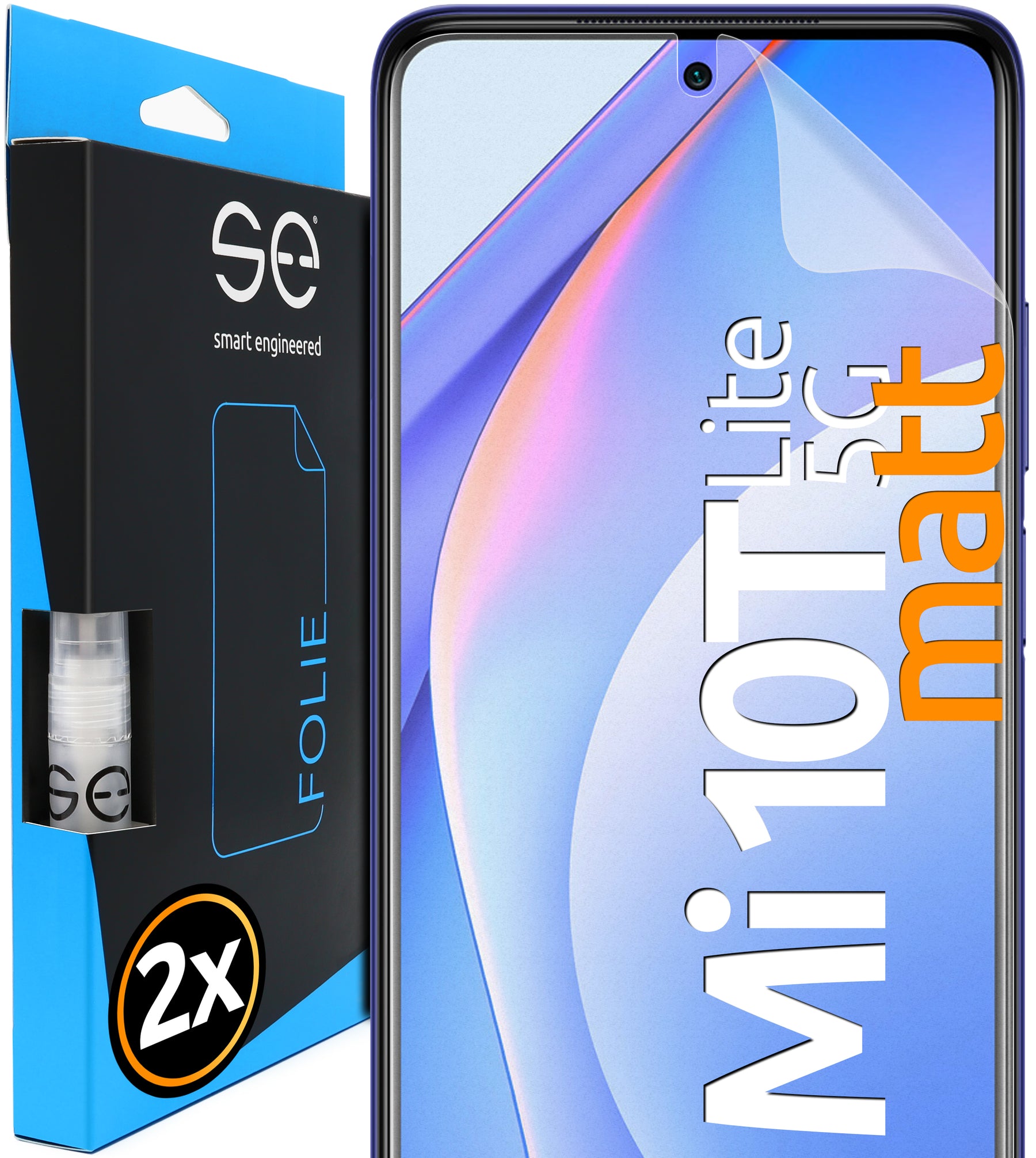 2x se® 3D Schutzfolie für die Xiaomi Mi 10 Serie (Transparent, Matt oder Privacy)