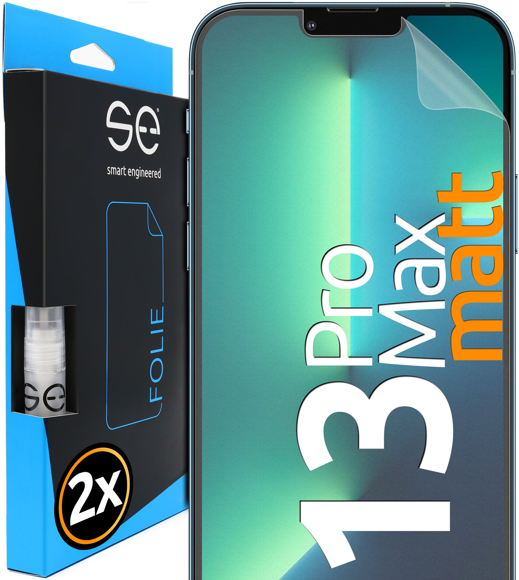 2x 3D Schutzfolie für die Apple iPhone 13 Serie (Transparent, Matt oder Privacy)