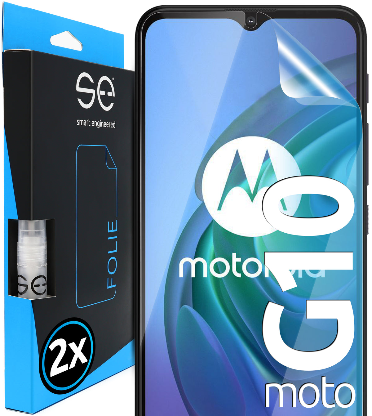 2x se® 3D Screen Protector for the Motorola Moto G10 (Transparent, Matte or Privacy)