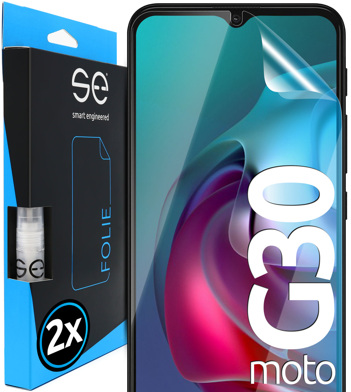 2x se® 3D Screen Protector for the Motorola Moto G30 (Transparent, Matte or Privacy)