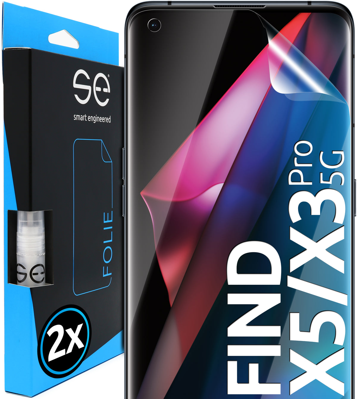 2x 3D Screen Protector for the Oppo Find X5 Pro / Find X3 Pro (Transparent or Matte)